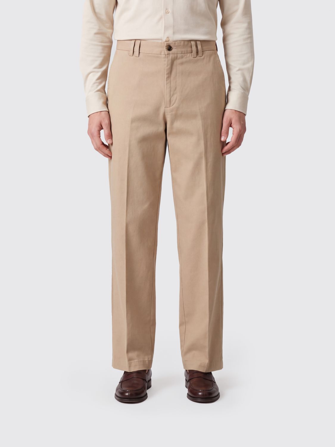 Canali Slim Fit Tailored Cotton Trousers with American Pockets