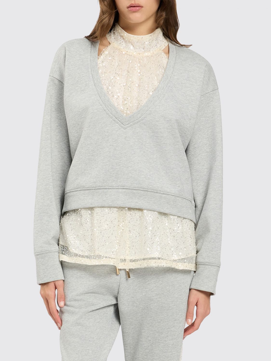 TWINSET U & B Sweatshirt Damen Farbe Grau
