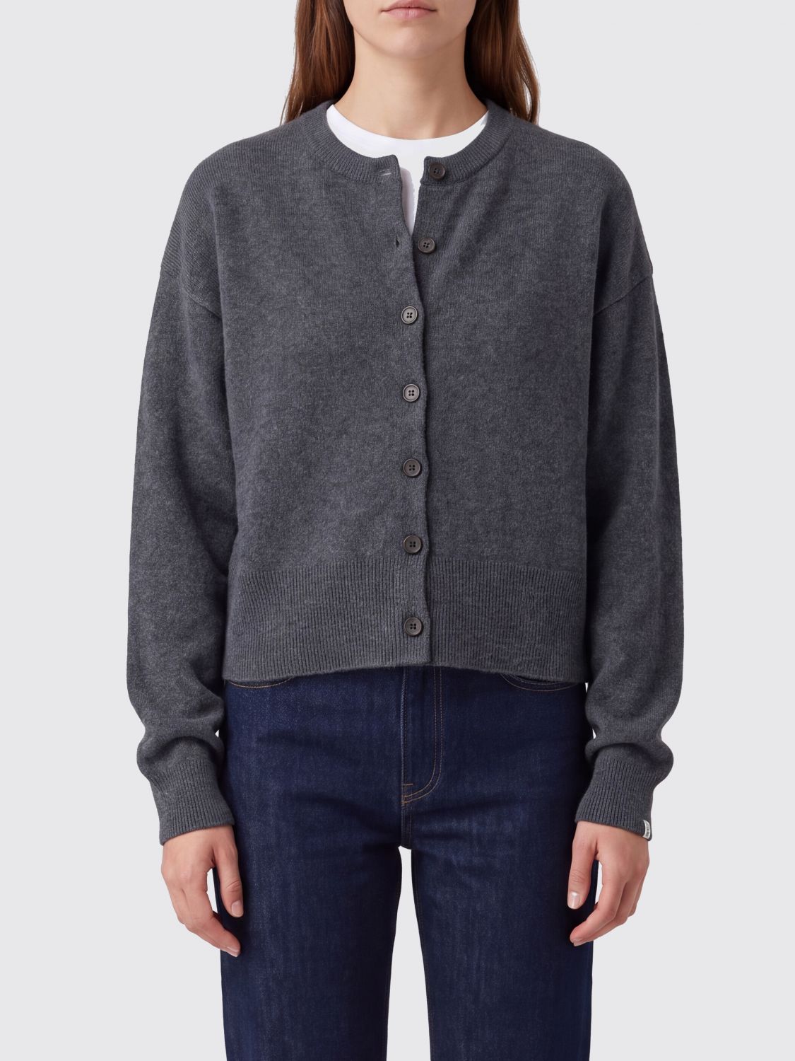 EXTREME CASHMERE Cardigan mit Rundhalsausschnitt aus Kaschmirmischung mit Knöpfen