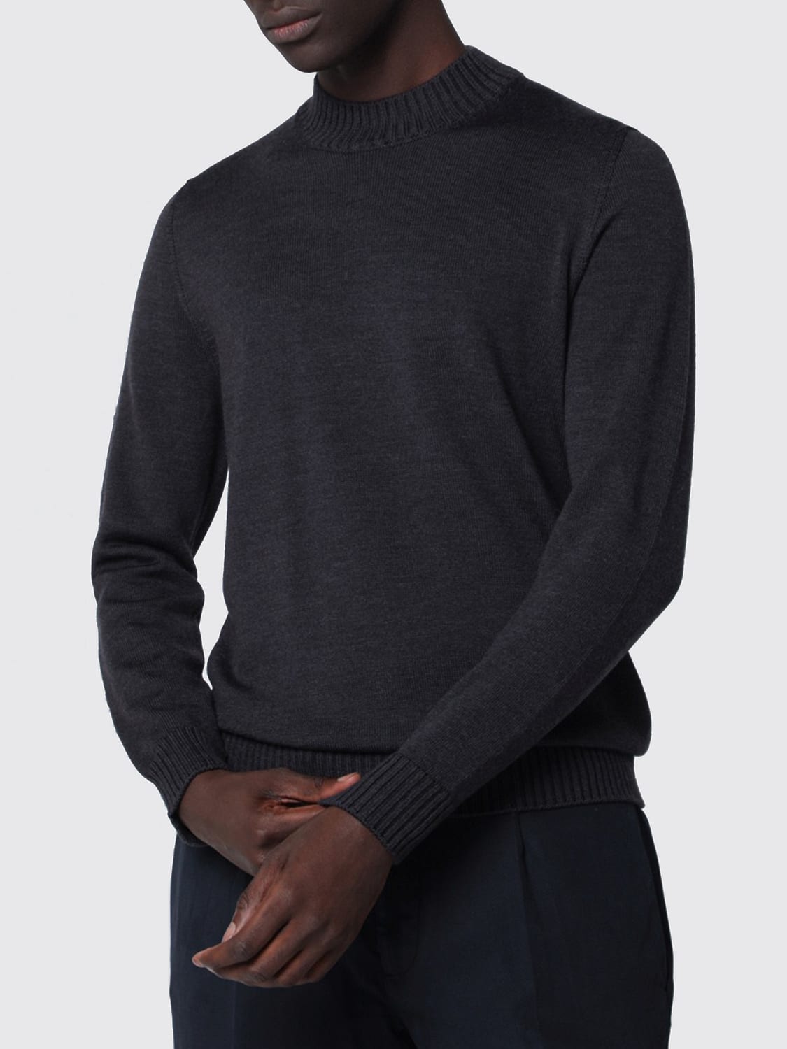 DRUMOHR Pure Merino Wool Crewneck Jumper with Long Sleeves