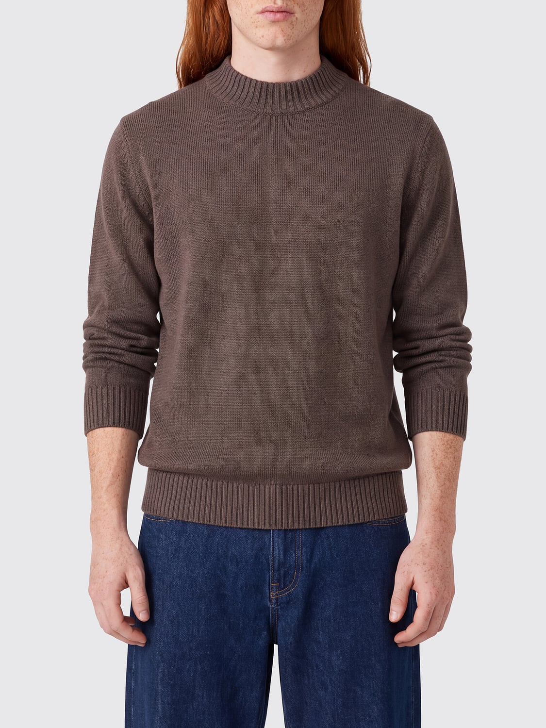DRUMOHR Pure Merino Wool Crewneck Jumper with Long Sleeves