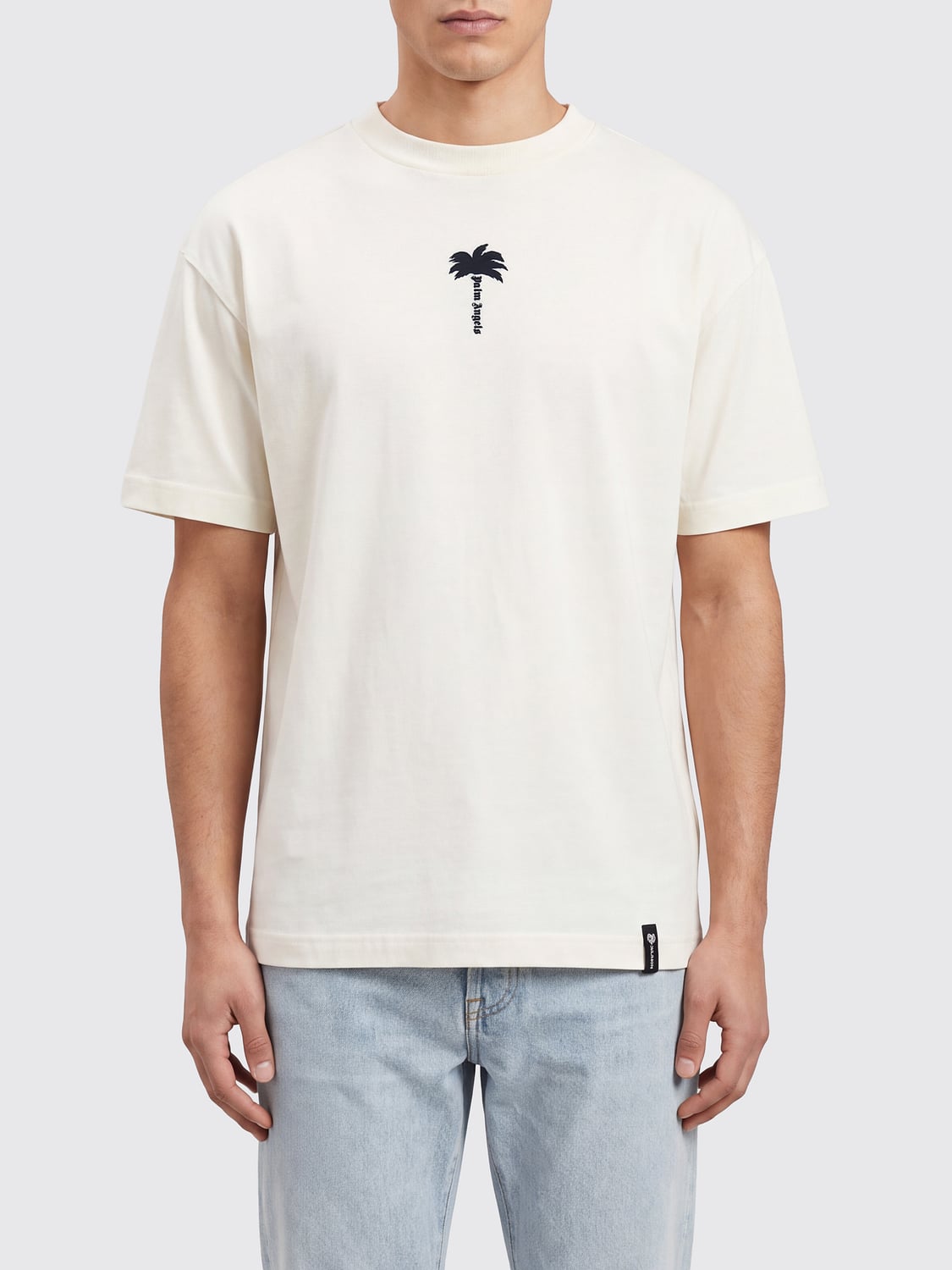 PALM ANGELS T-Shirt Men color Yellow Cream