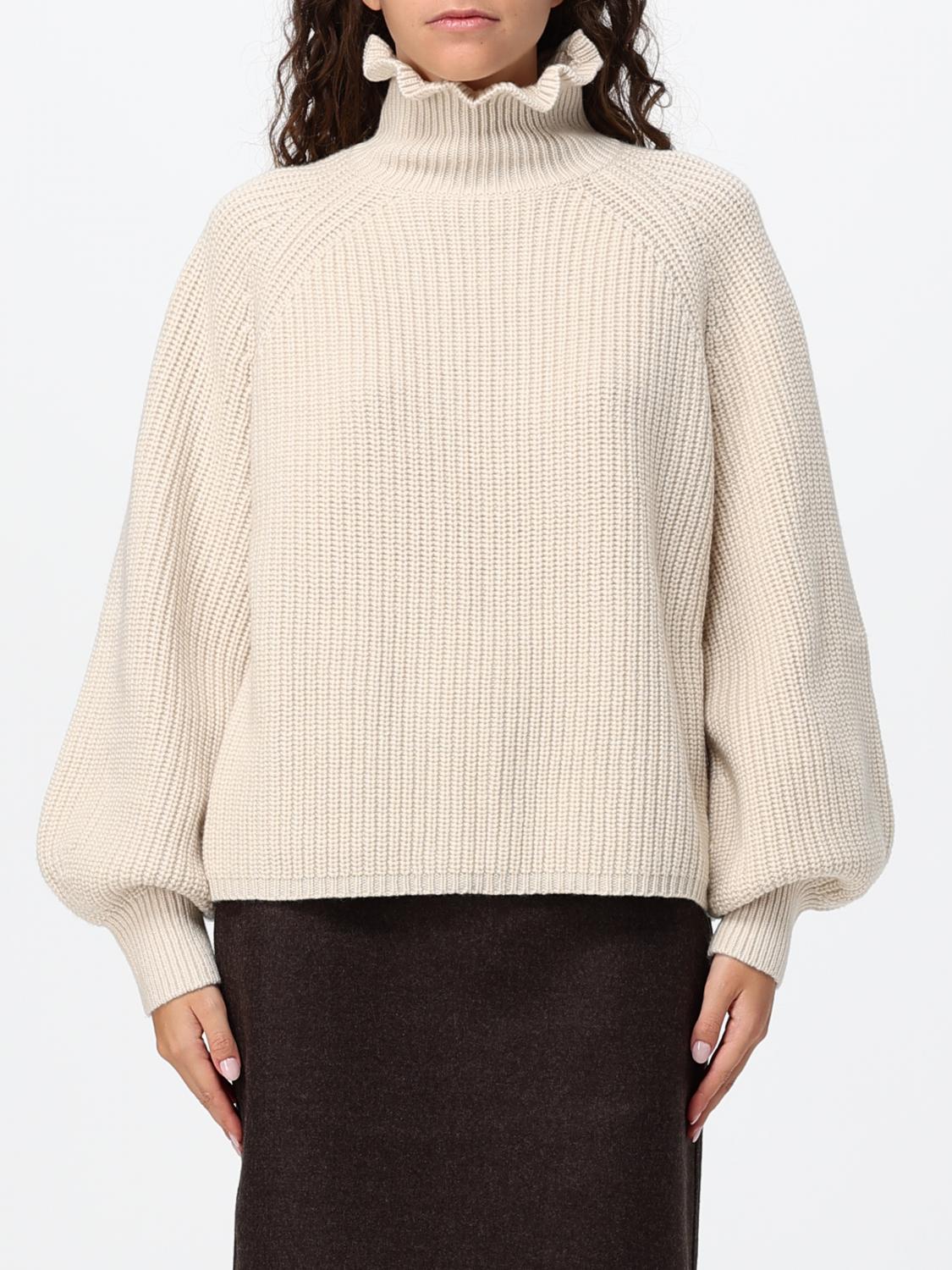 MAX MARA Dolcevita in lana e cashmere con maniche a palloncino