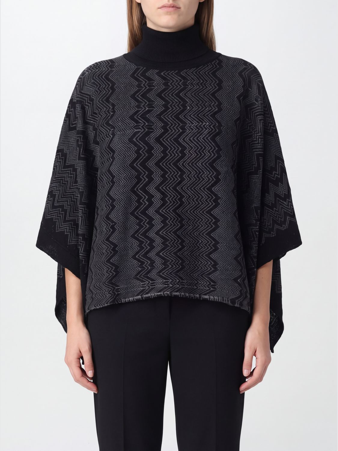 Missoni Zig-Zag Pattern Wool and Viscose Turtleneck Jumper