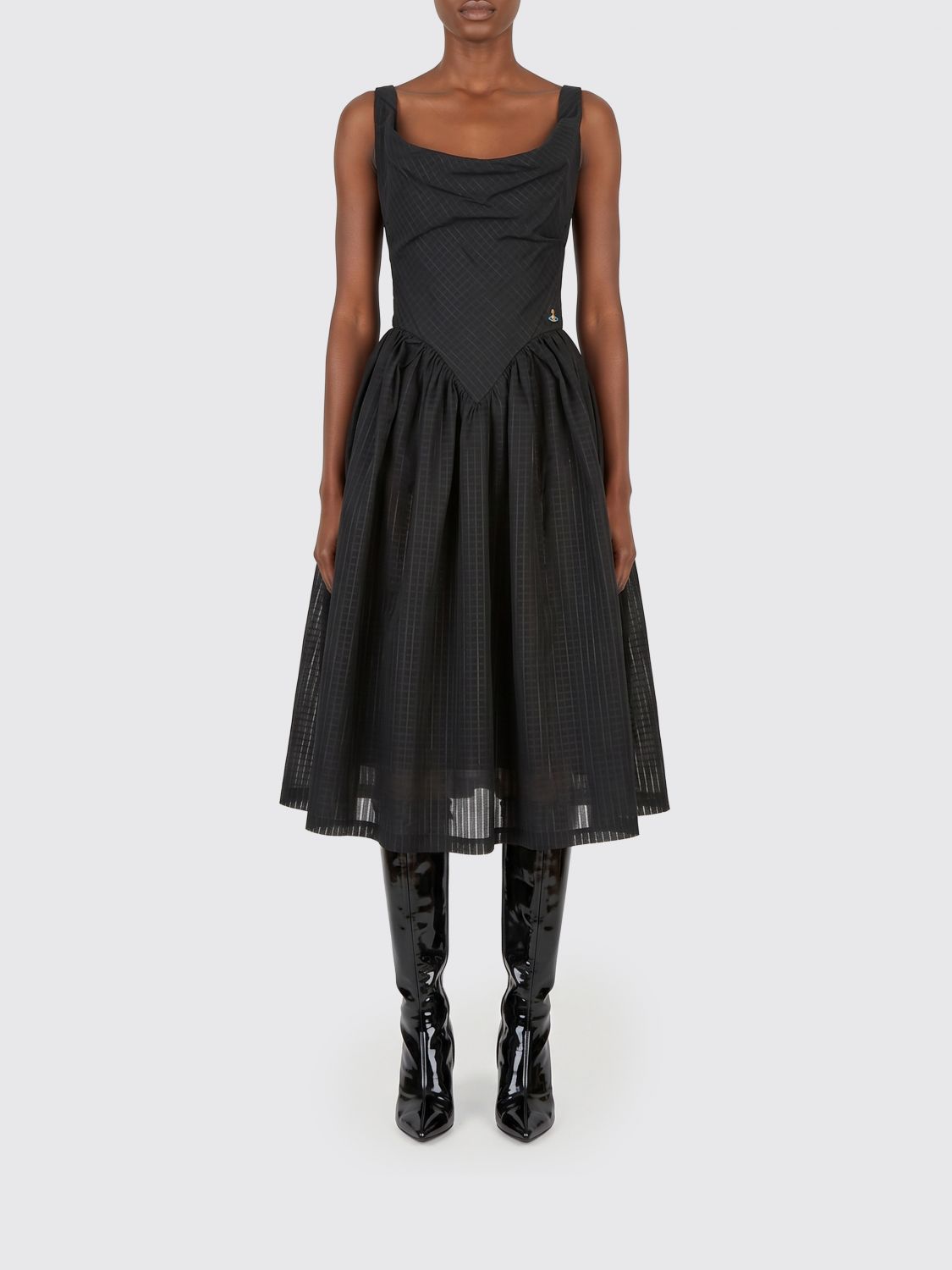 VIVIENNE WESTWOOD Sunday Long Bustier Dress with Square Neck