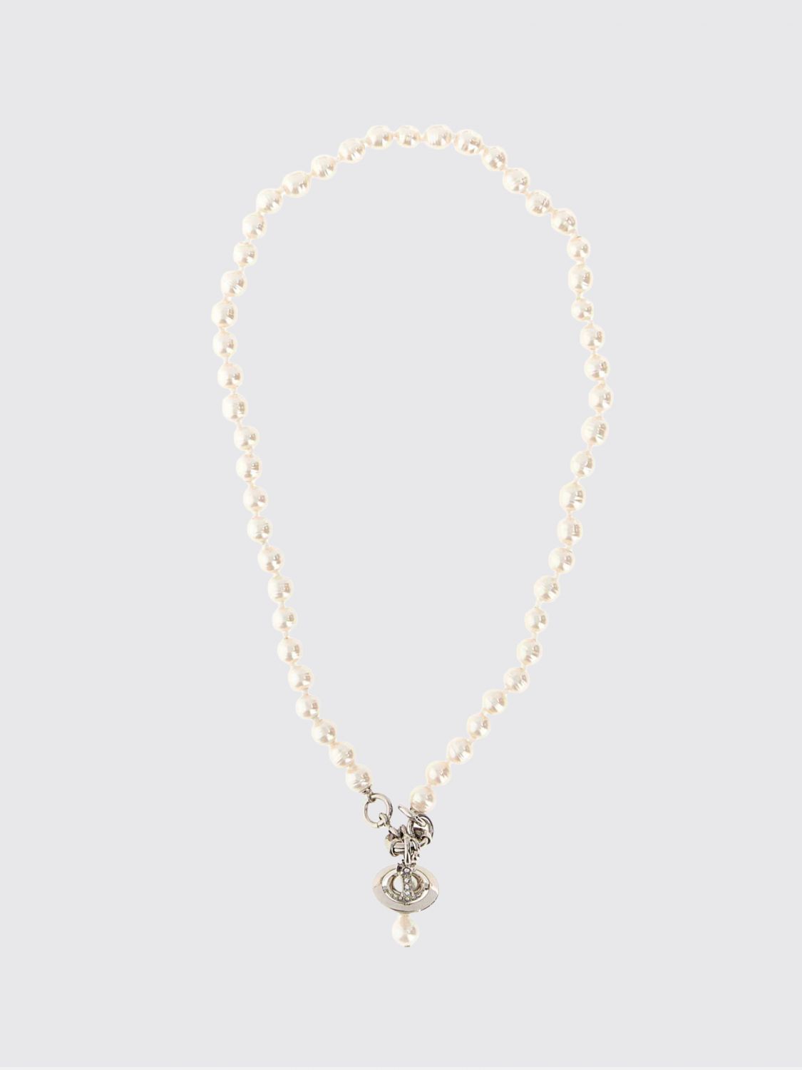 VIVIENNE WESTWOOD Collana Aleksa con pendente Orb in ottone, cristalli e perle