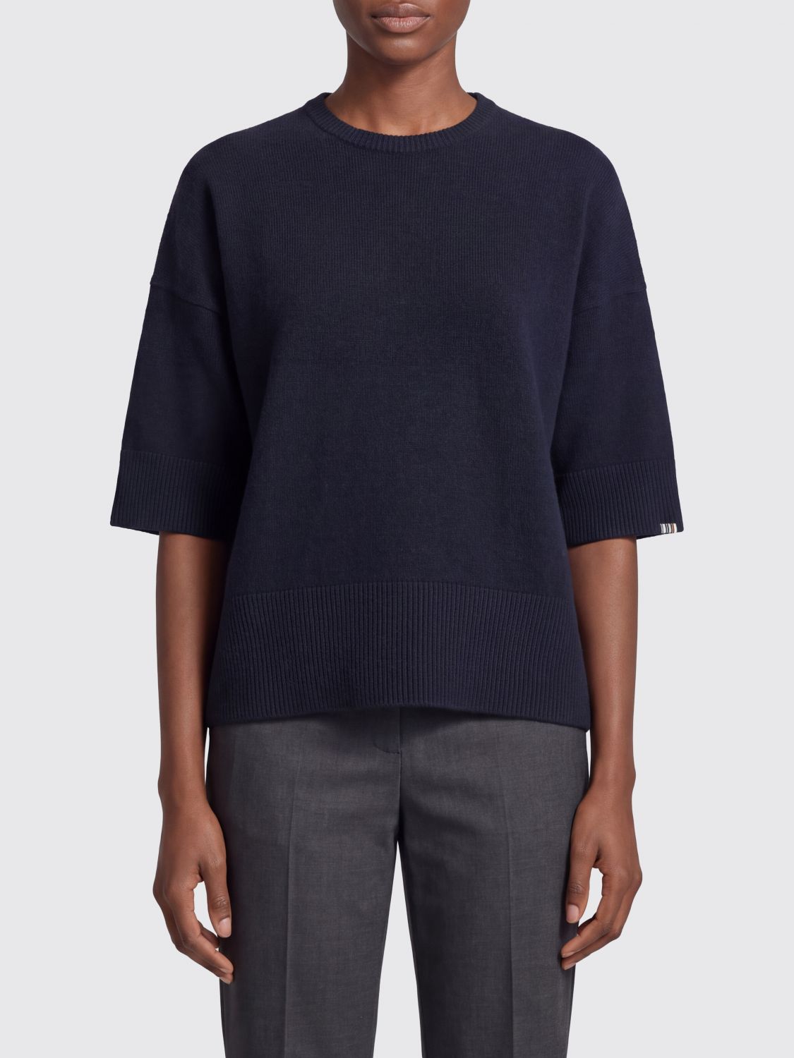 EXTREME CASHMERE Short-Sleeved 100% Cashmere Crewneck Jumper EXTREME CASHMERE Short-Sleeved 100% Cashmere Crewneck Jumper