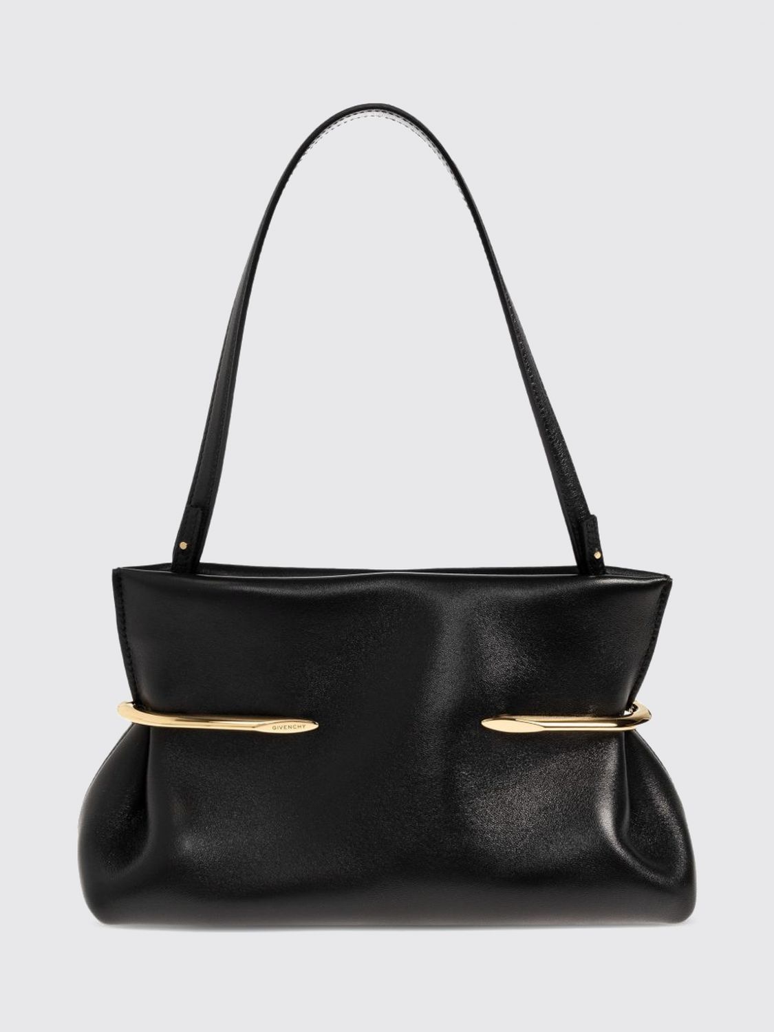 GIVENCHY Pinch Calf Nappa Leather Clutch with Removable Flat Handle