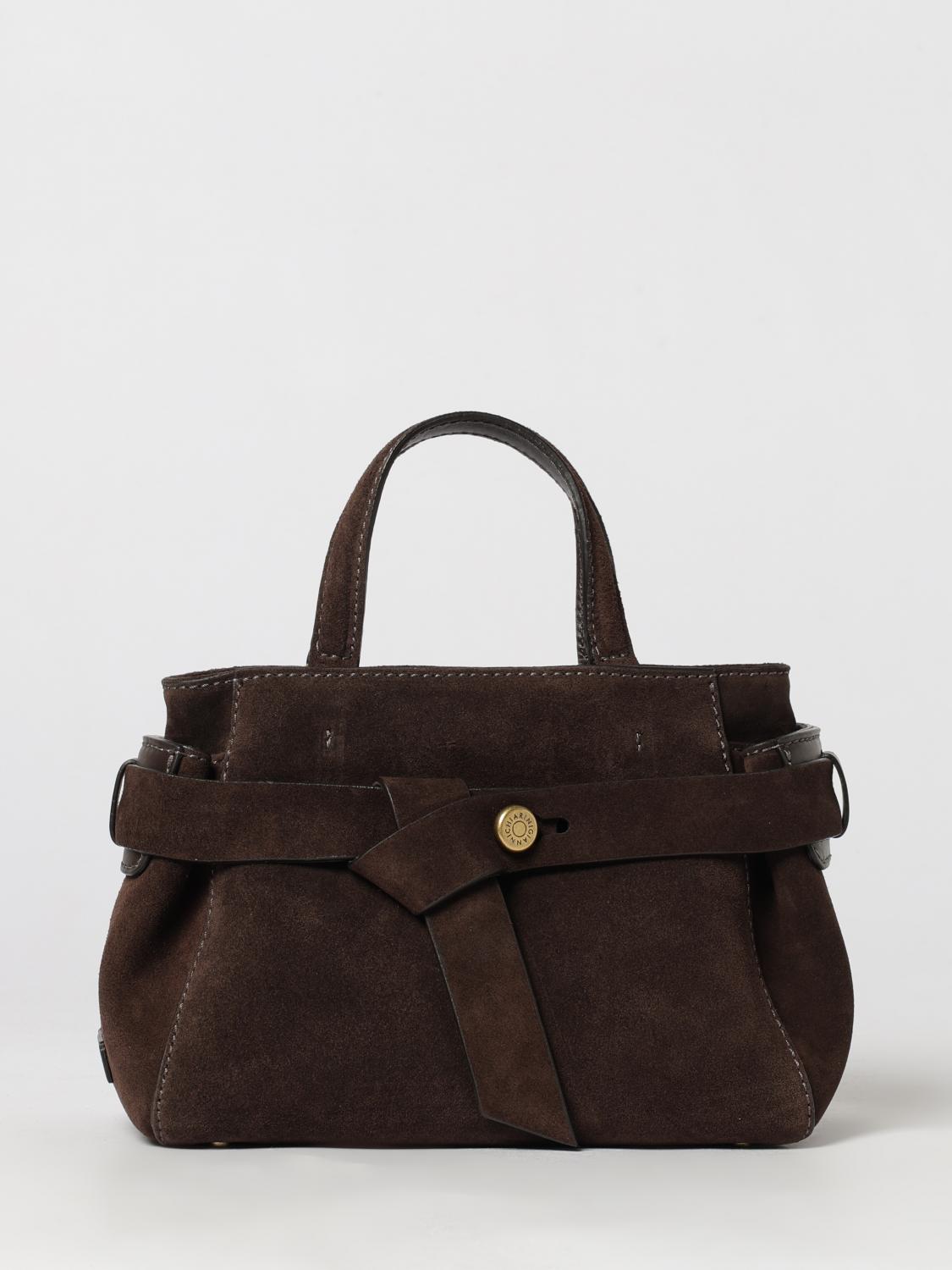 GIANNI CHIARINI Miranda Leather and Suede Handbag with Shoulder Strap