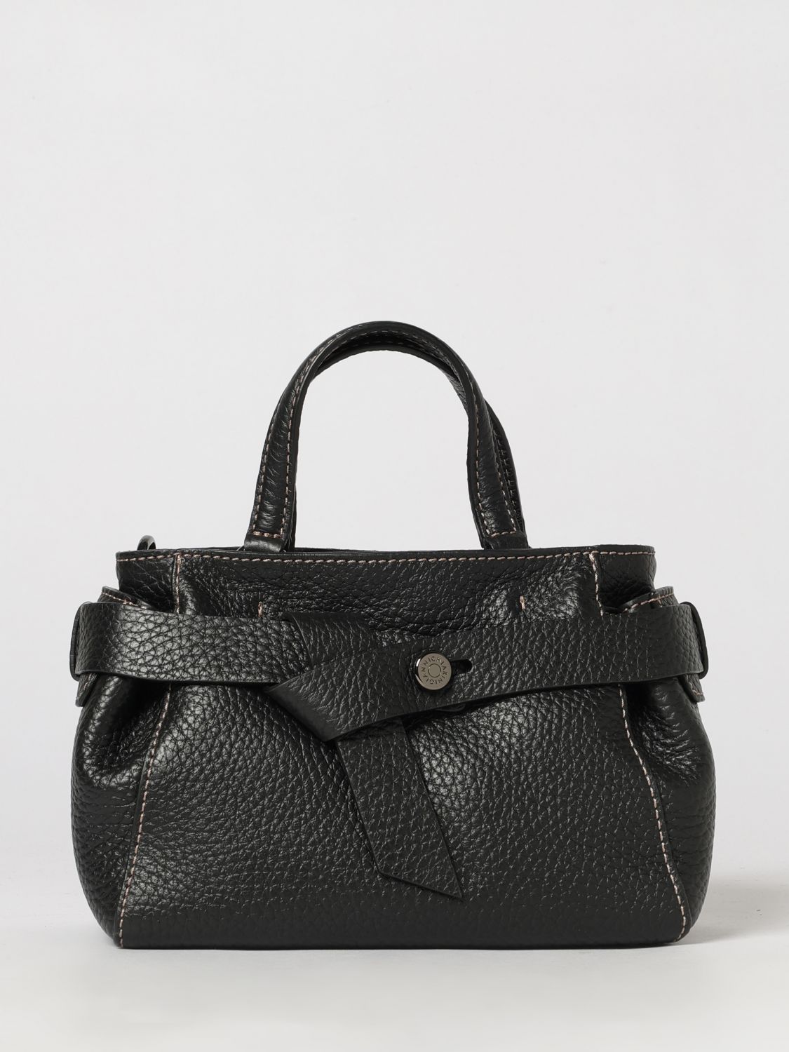 GIANNI CHIARINI Miranda Hammered Leather Handbag with Shoulder Strap