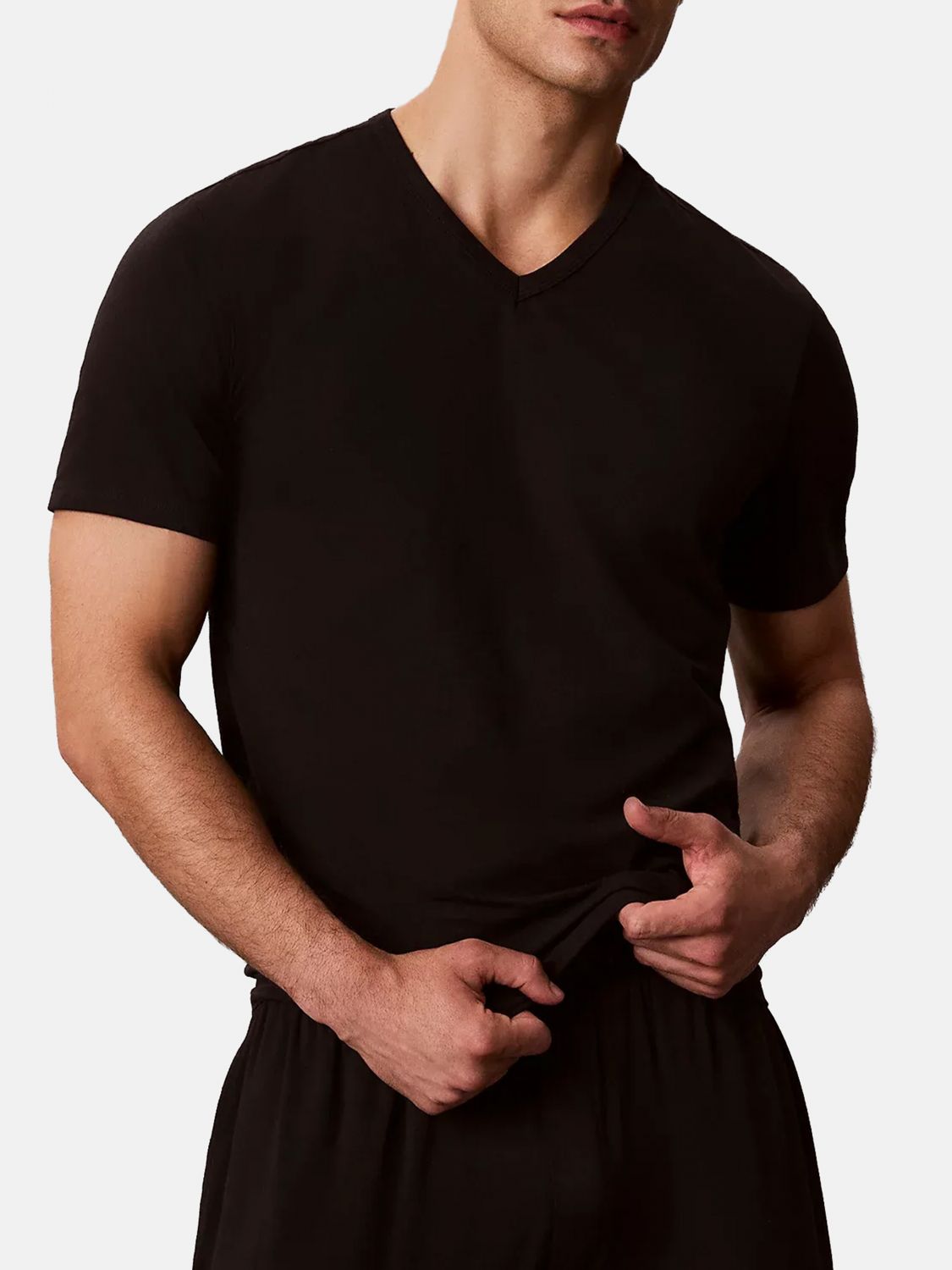 CALVIN KLEIN Set di 3 T-shirt slim fit in cotone con scollo a V