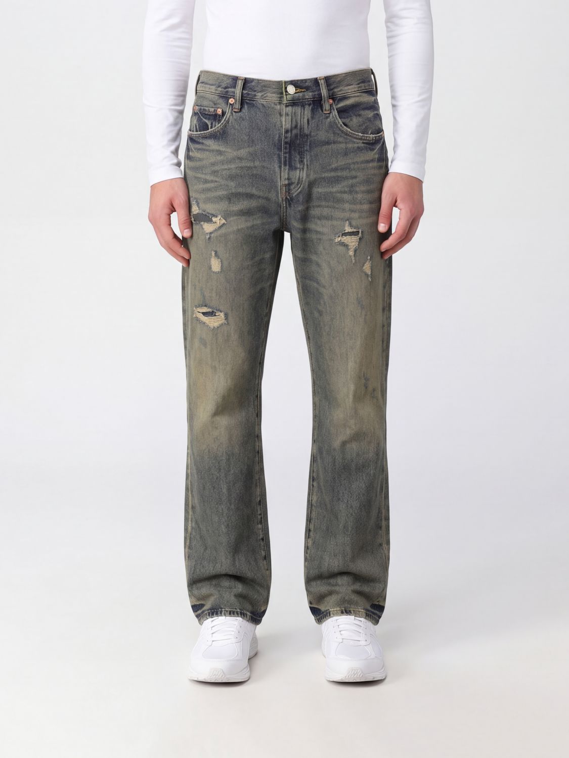Purple Jeans Men Color Blue