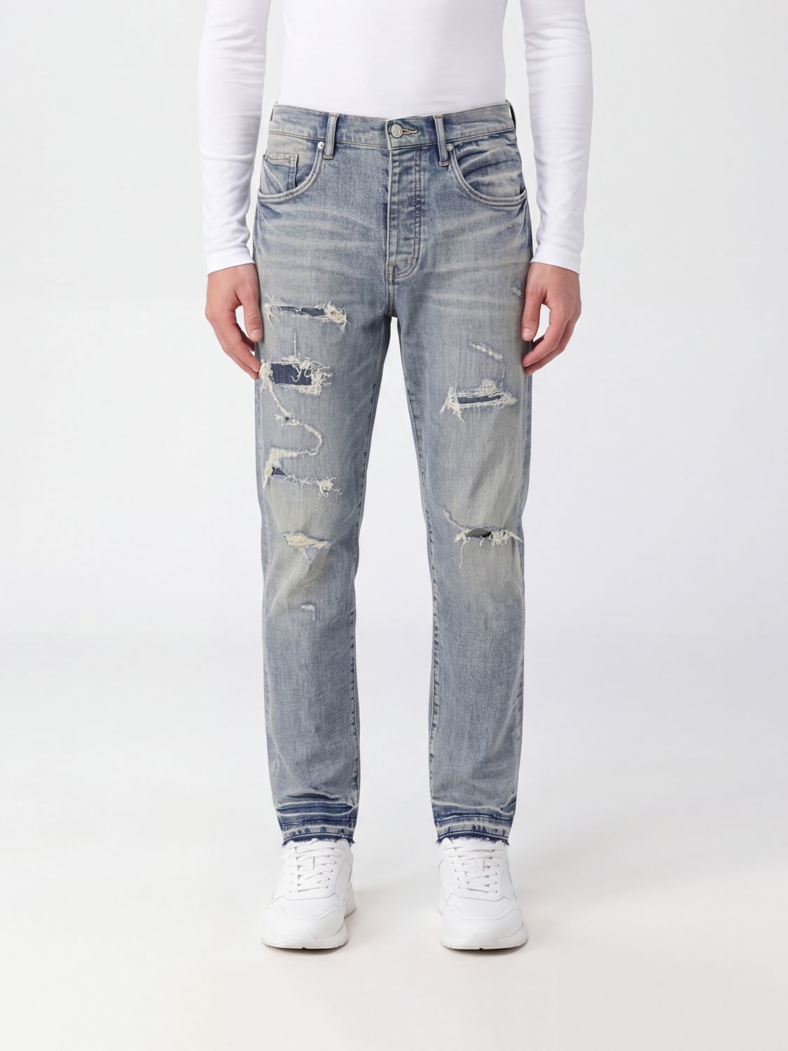 Purple Jeans Men Color Blue