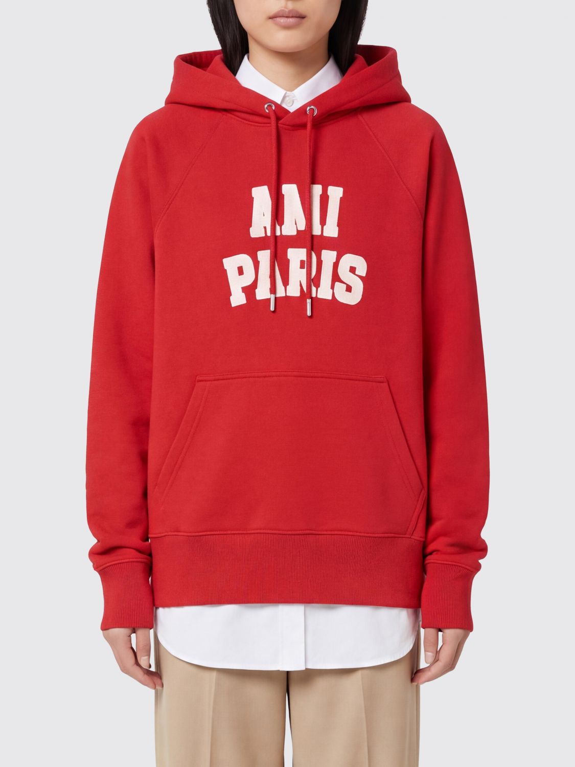 AMI PARIS Sweatshirt Woman color Red