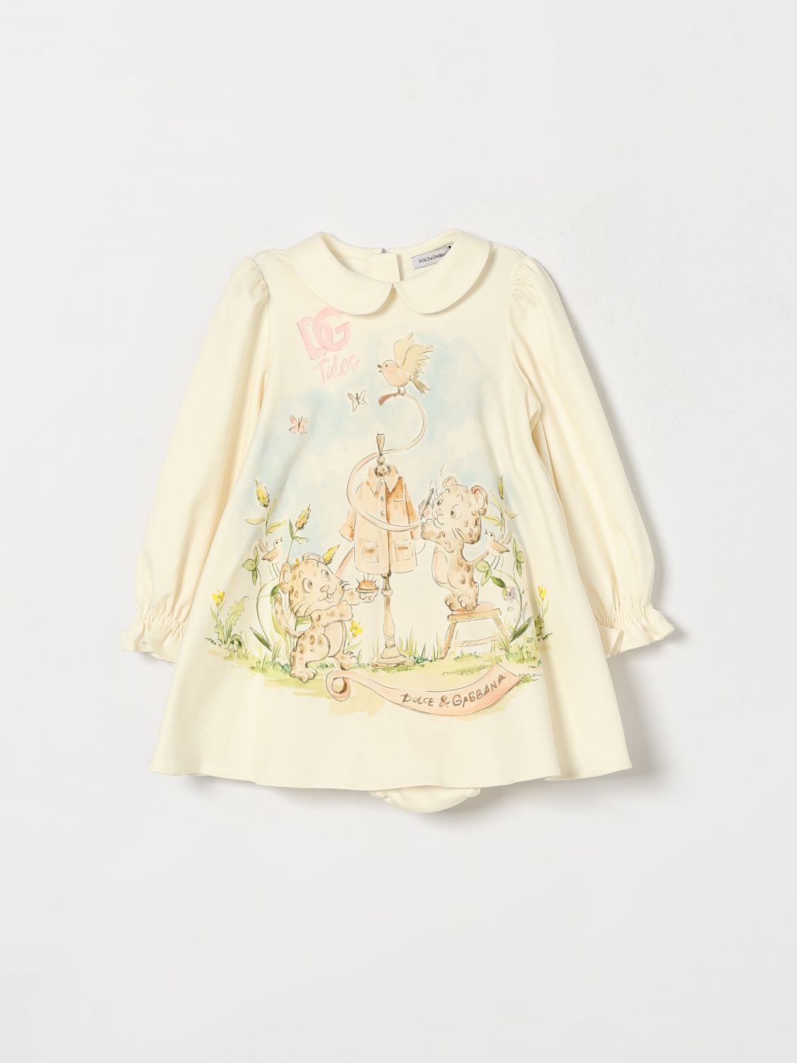 DOLCE & GABBANA Girl's Two-Piece Printed Cotton Dress and Bloomers Set