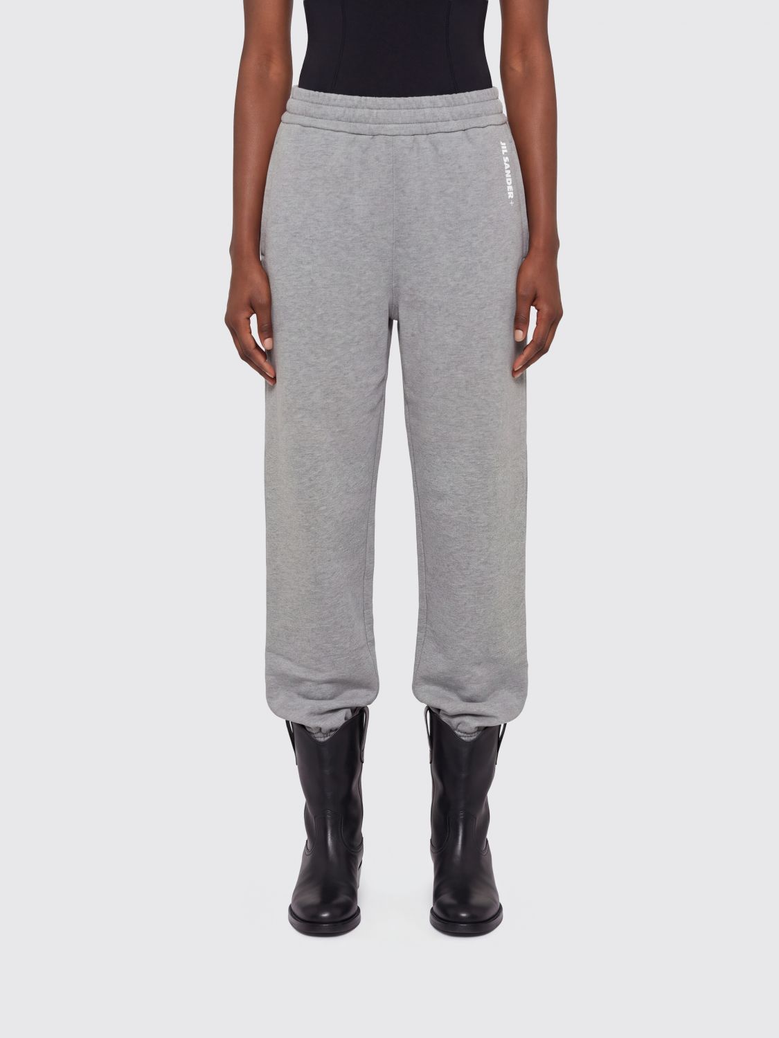 JIL SANDER Cotton Joggers with Contrast Logo and Elasticated Waistband