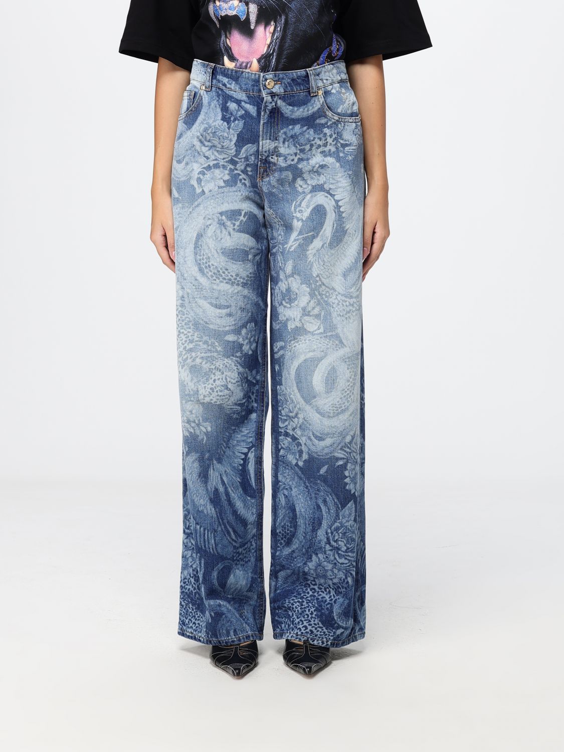 JUST CAVALLI Jeans Woman color Indigo