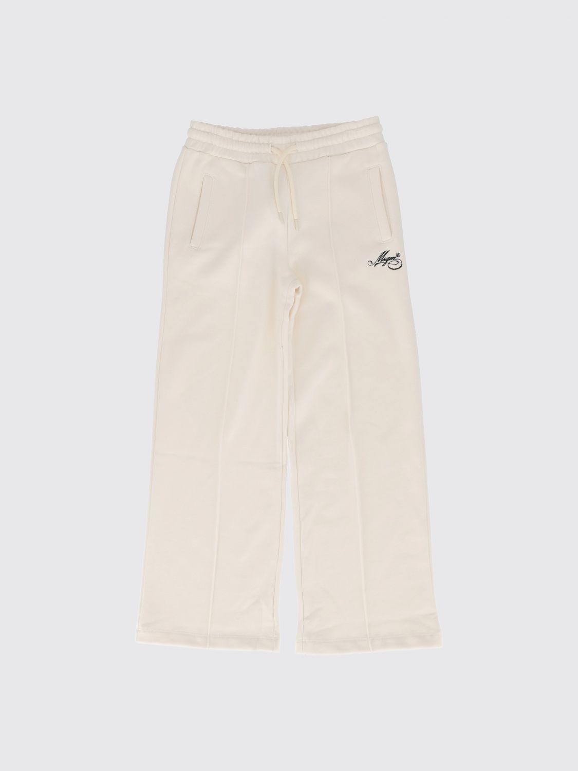 Msgm Kids Pants Kids Color Yellow Cream In White