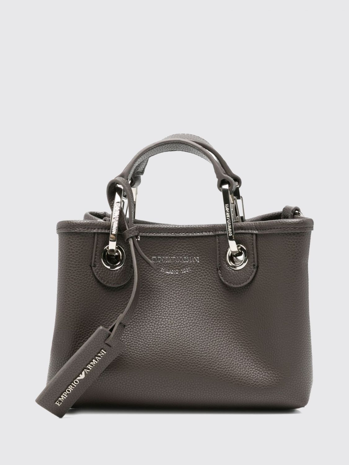 EMPORIO ARMANI Mini tote in pelle sintetica con pochette estraibile