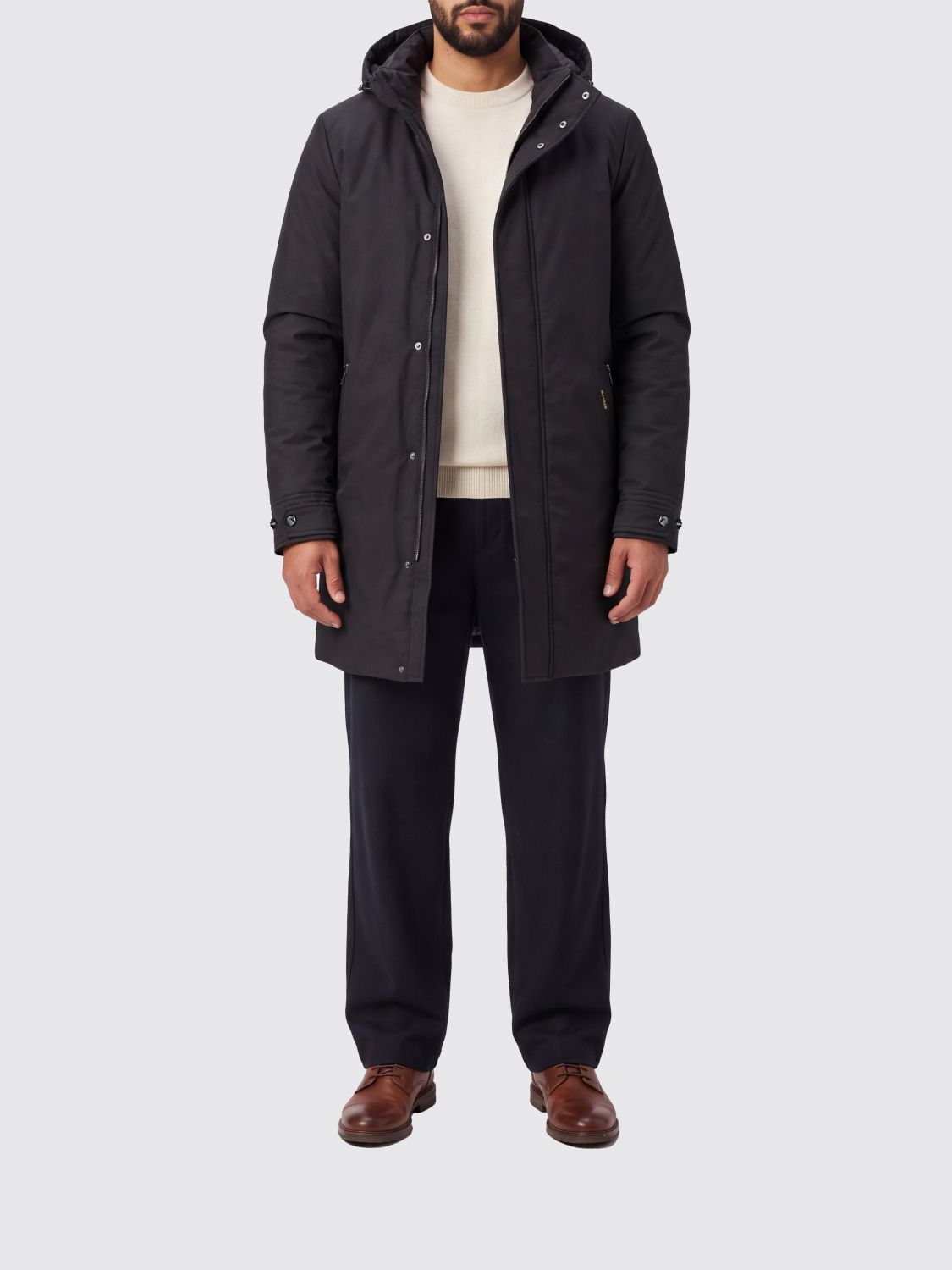 Moorer Goose Down-Padded Parka with Hood and Waterproof Finish