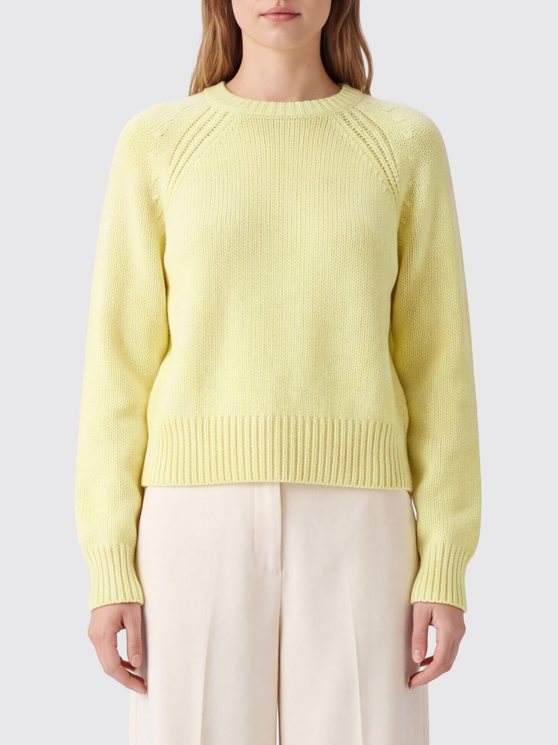 SA SU PHI Maglia girocollo in cashmere con spalle cadute