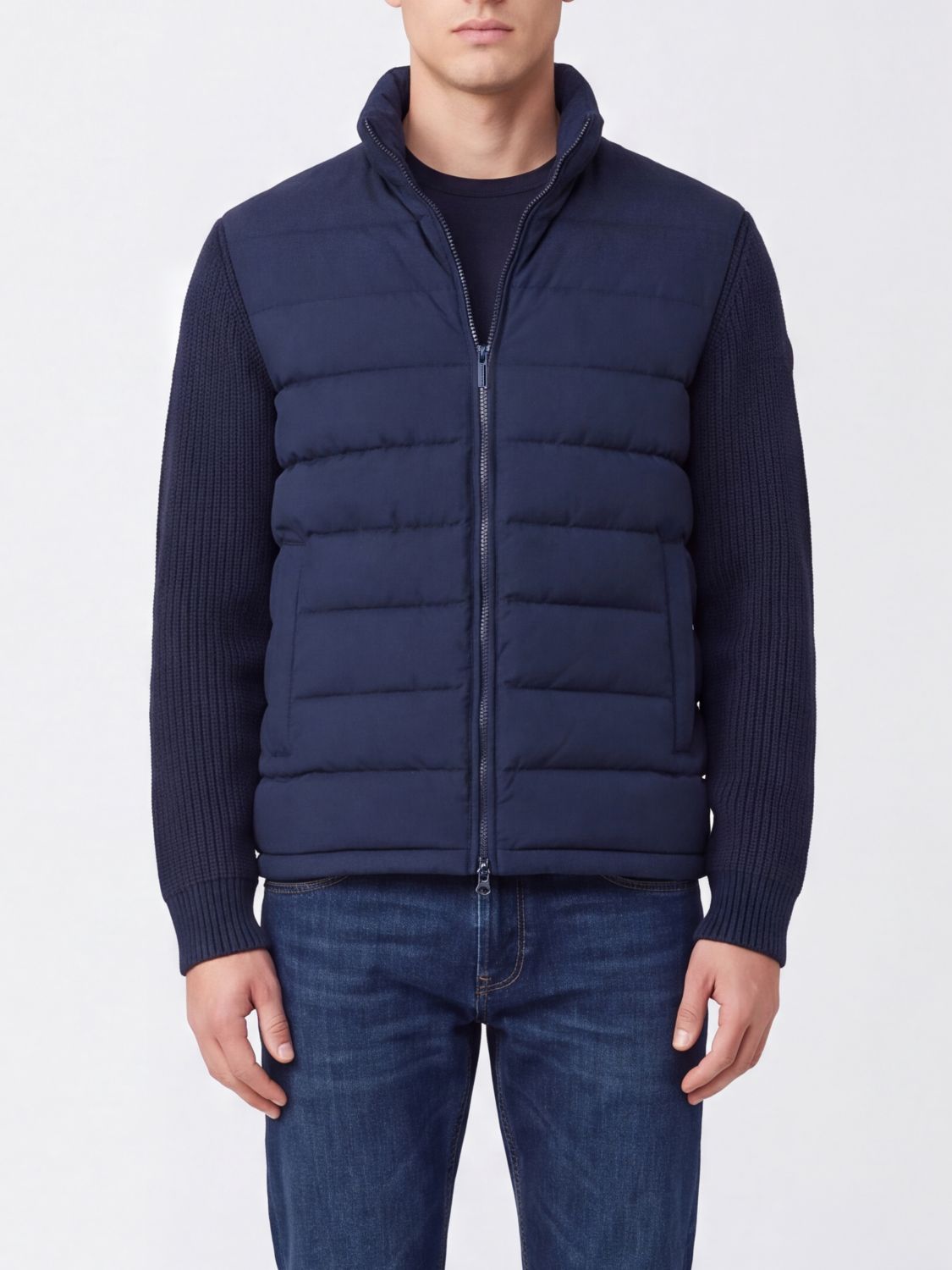 COLMAR Quilted Short Puffer Jacket in Technical Fabric with High Neck COLMAR Quilted Short Puffer Jacket in Technical Fabric with High Neck