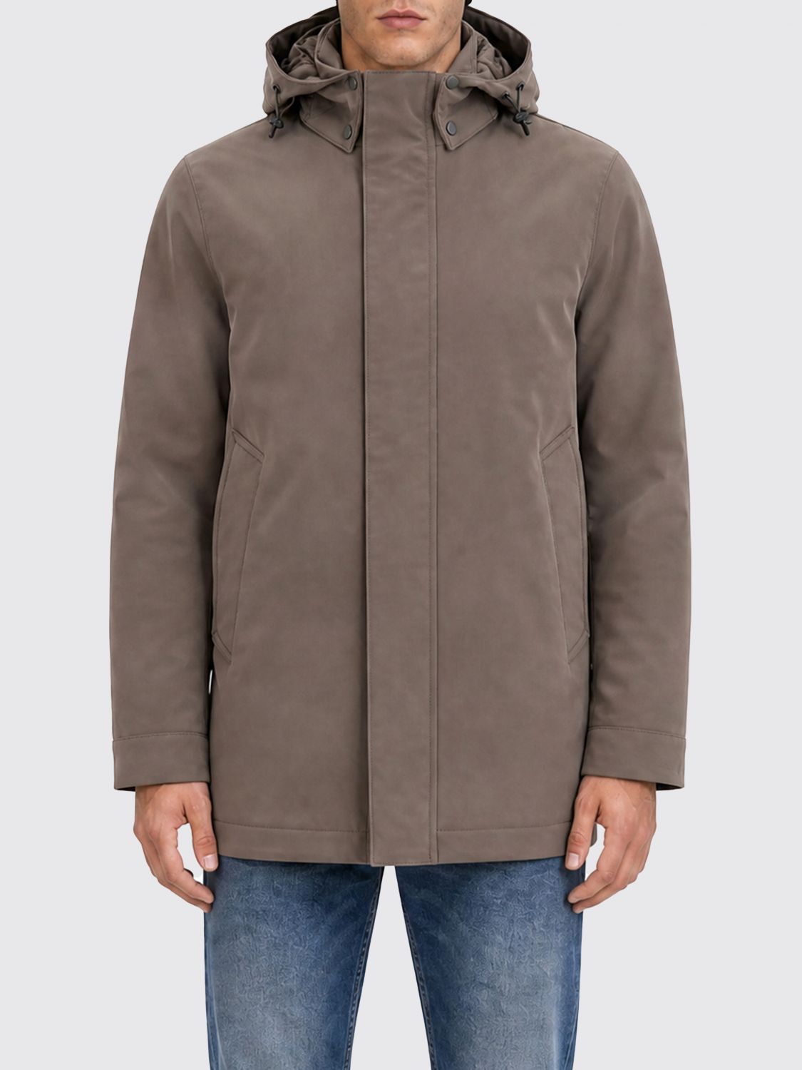 Woolrich Short Waterproof Softshell Parka Padded with Down