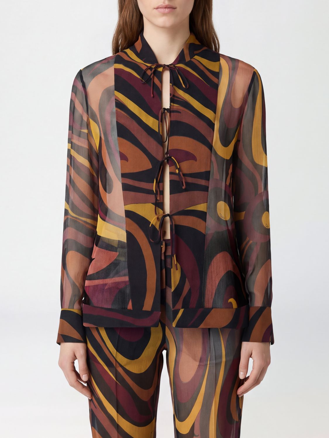 Pucci Shirt Woman In Burgundy