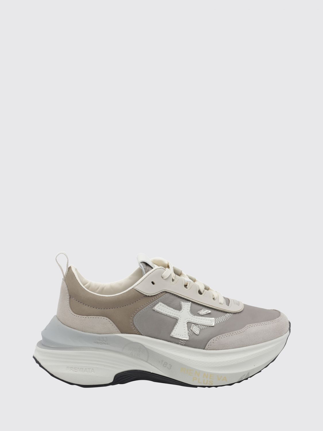 PREMIATA Sneaker Hill in nylon e pelle scamosciata con suola chunky