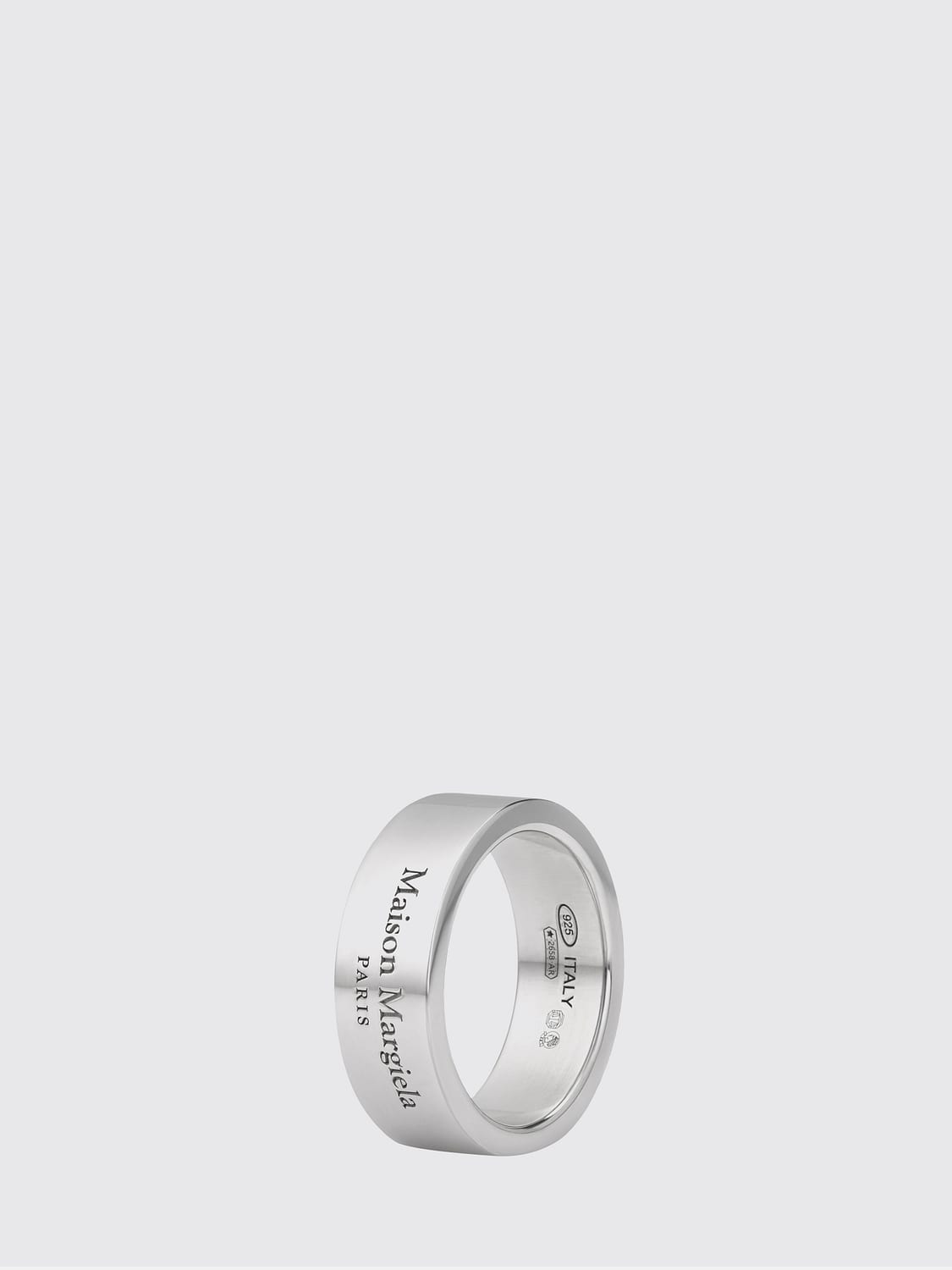 Maison Margiela Engraved Logo Band Ring in 925 Sterling Silver