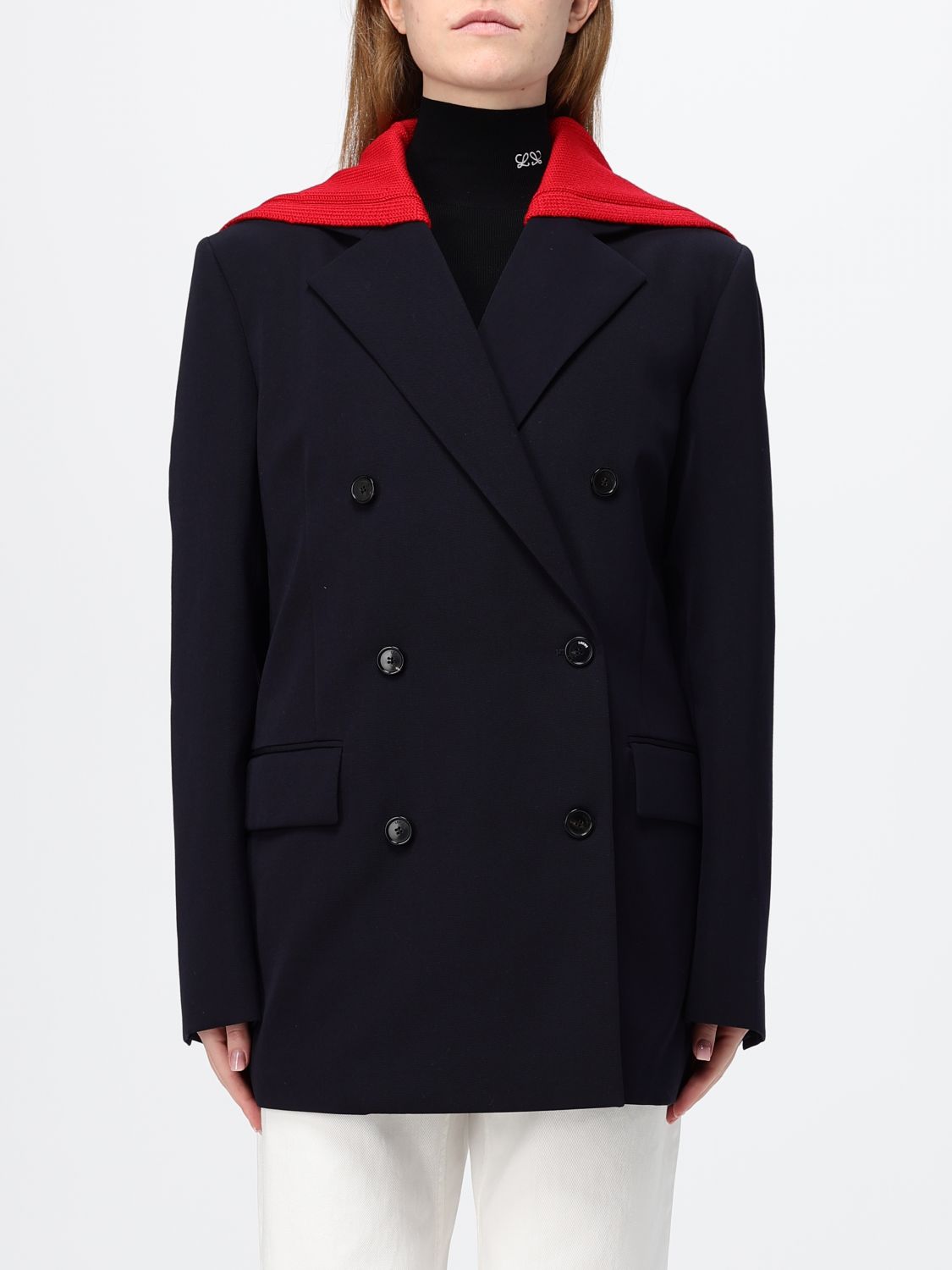 LOEWE Coat Woman color Blue