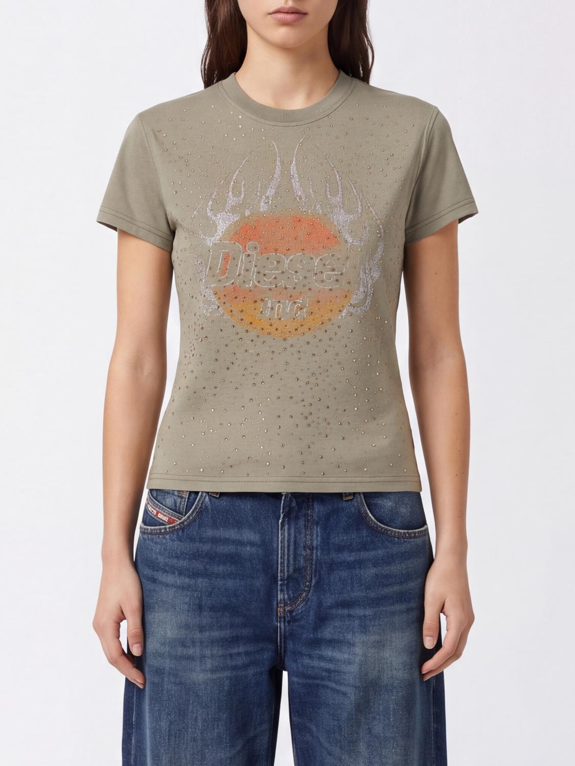 DIESEL T-Shirts Donna colore Grigio