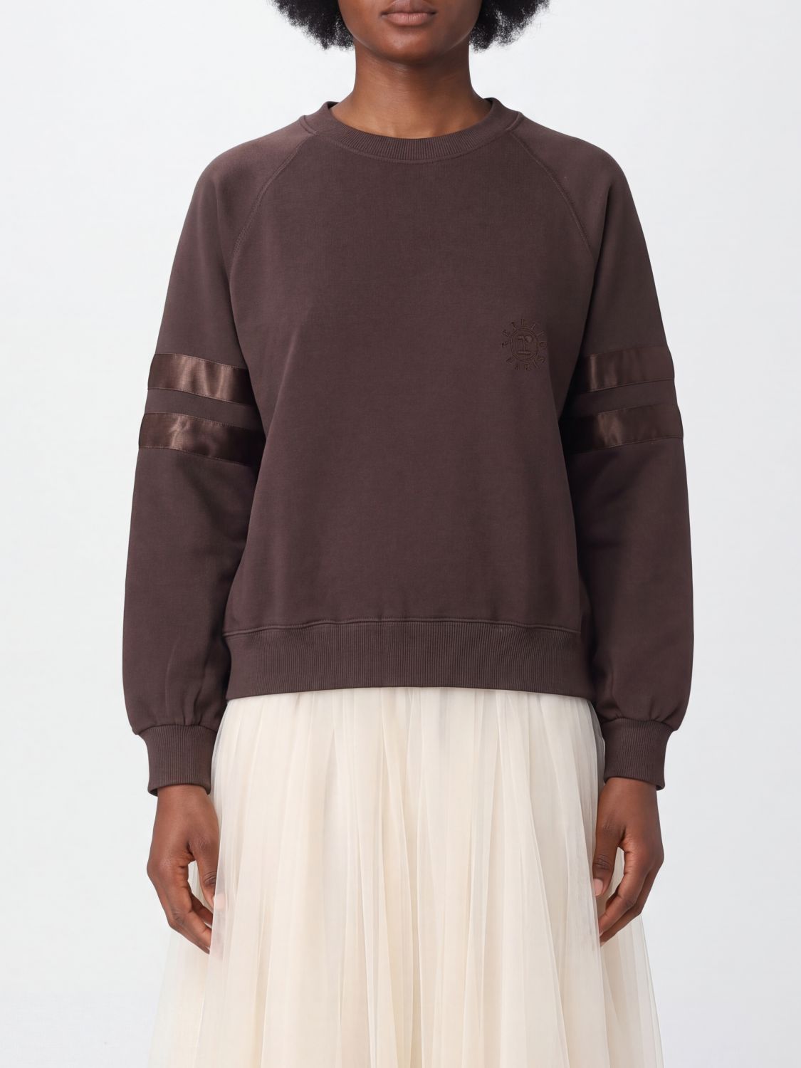 Repetto Cotton-Blend Crewneck Sweatshirt with Satin Bands