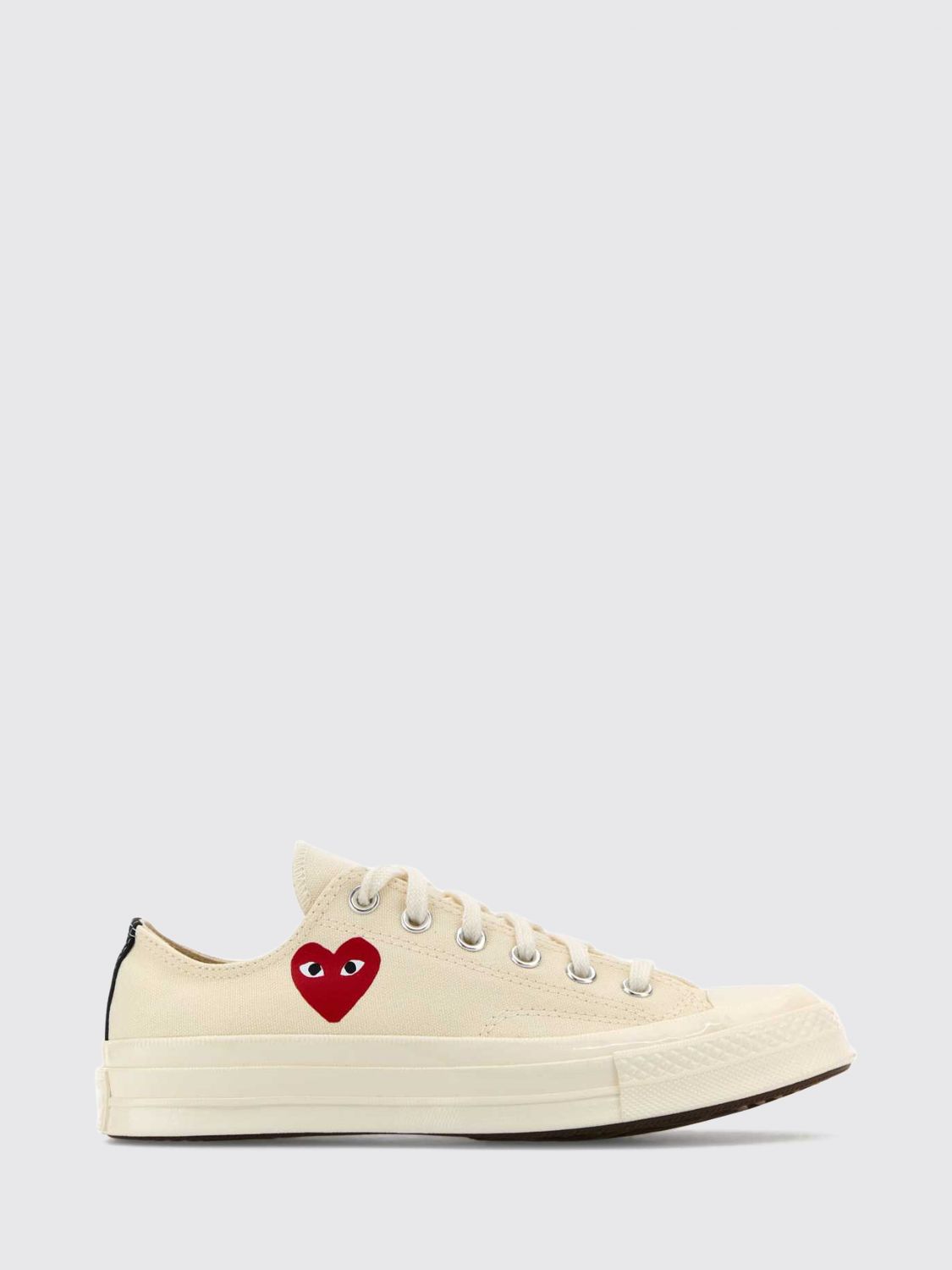 COMME DES GARÇONS PLAY X CONVERSE Chuck 70 Low-Top Canvas Sneakers with Logo Print COMME DES GARÇONS PLAY X CONVERSE Chuck 70 Low-Top Canvas Sneakers with Logo Print