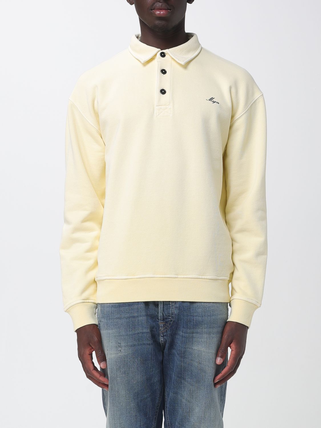 MSGM Felpa Uomo colore Giallo