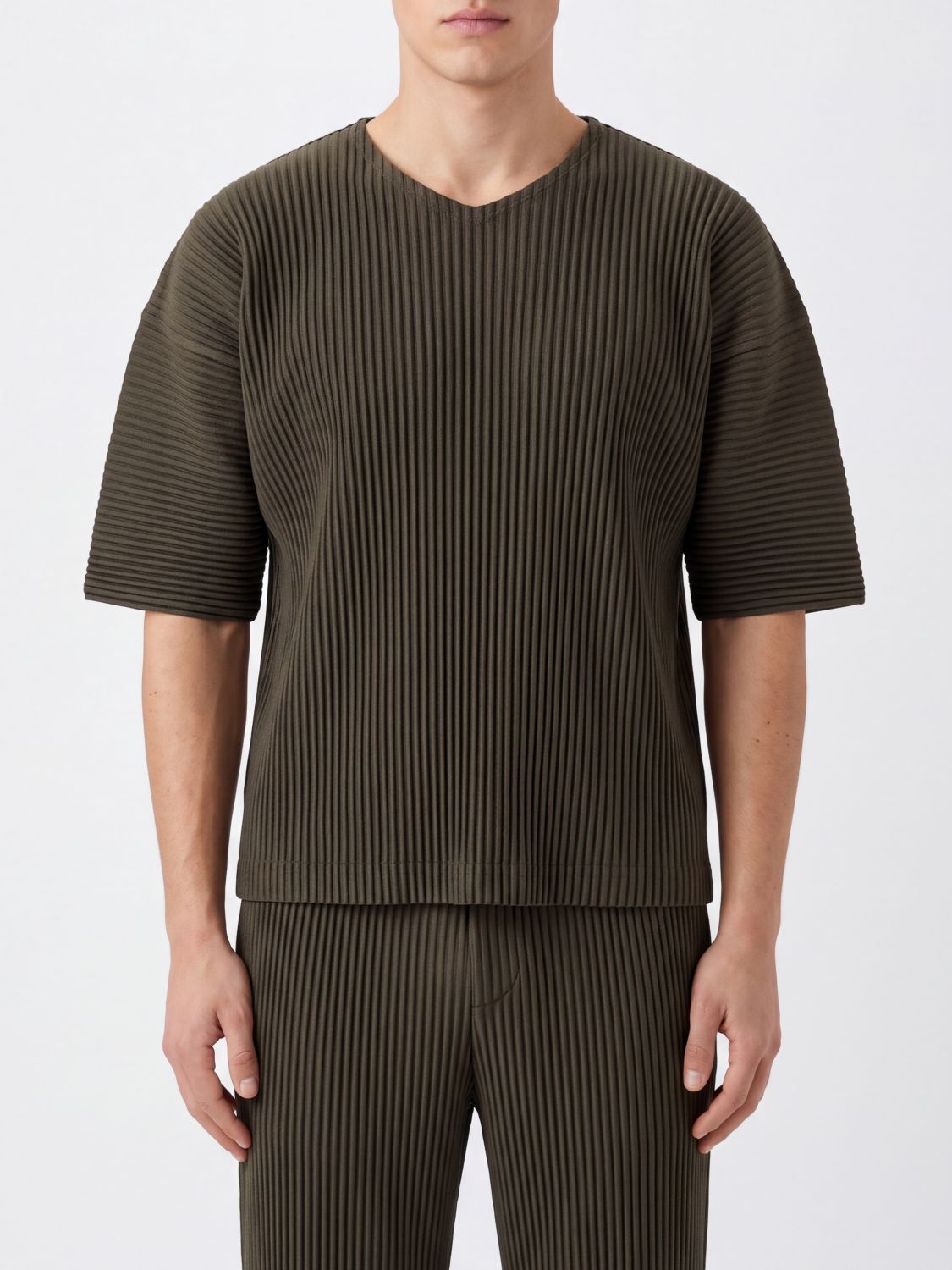 HOMME PLISSE' ISSEY MIYAKE Sweater Men color Grey