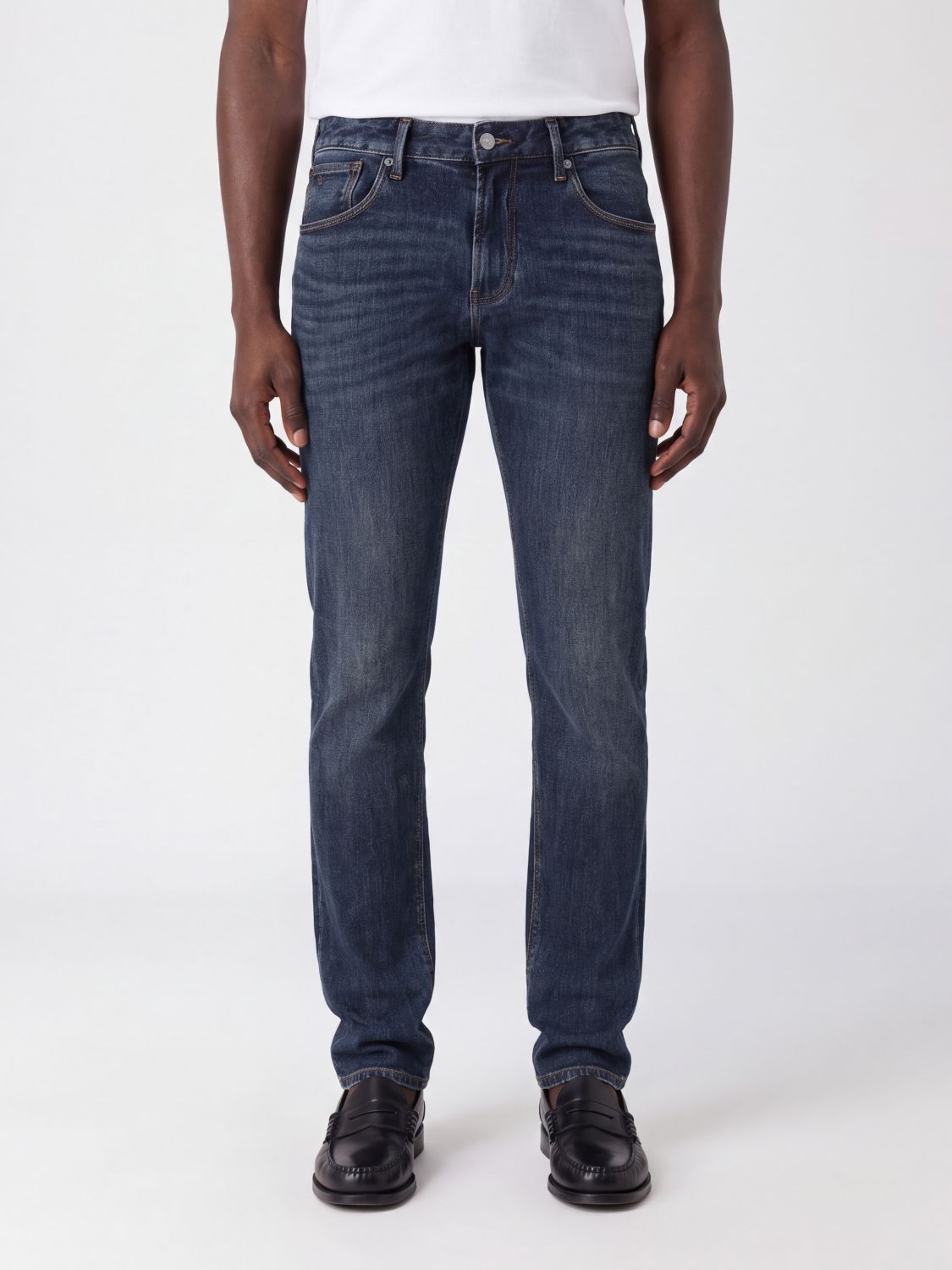 EMPORIO ARMANI Jeans slim fit in denim di cotone stretch a cinque tasche