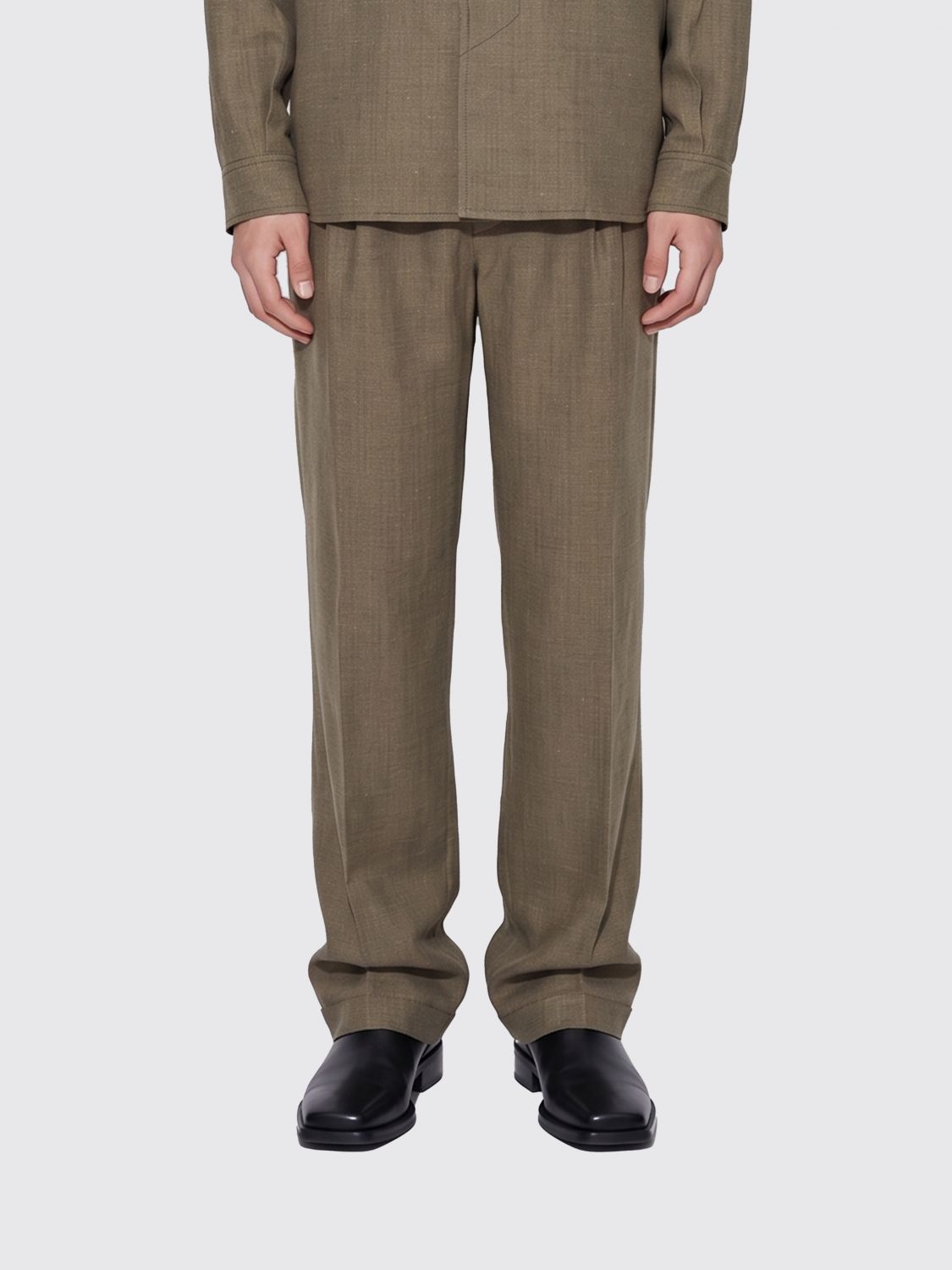 Our Legacy Wide-Leg Pleated Virgin Wool Blend Chino Trousers