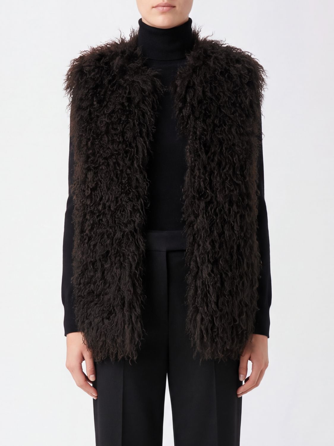 Michael Kors Sleeveless Faux Fur Gilet