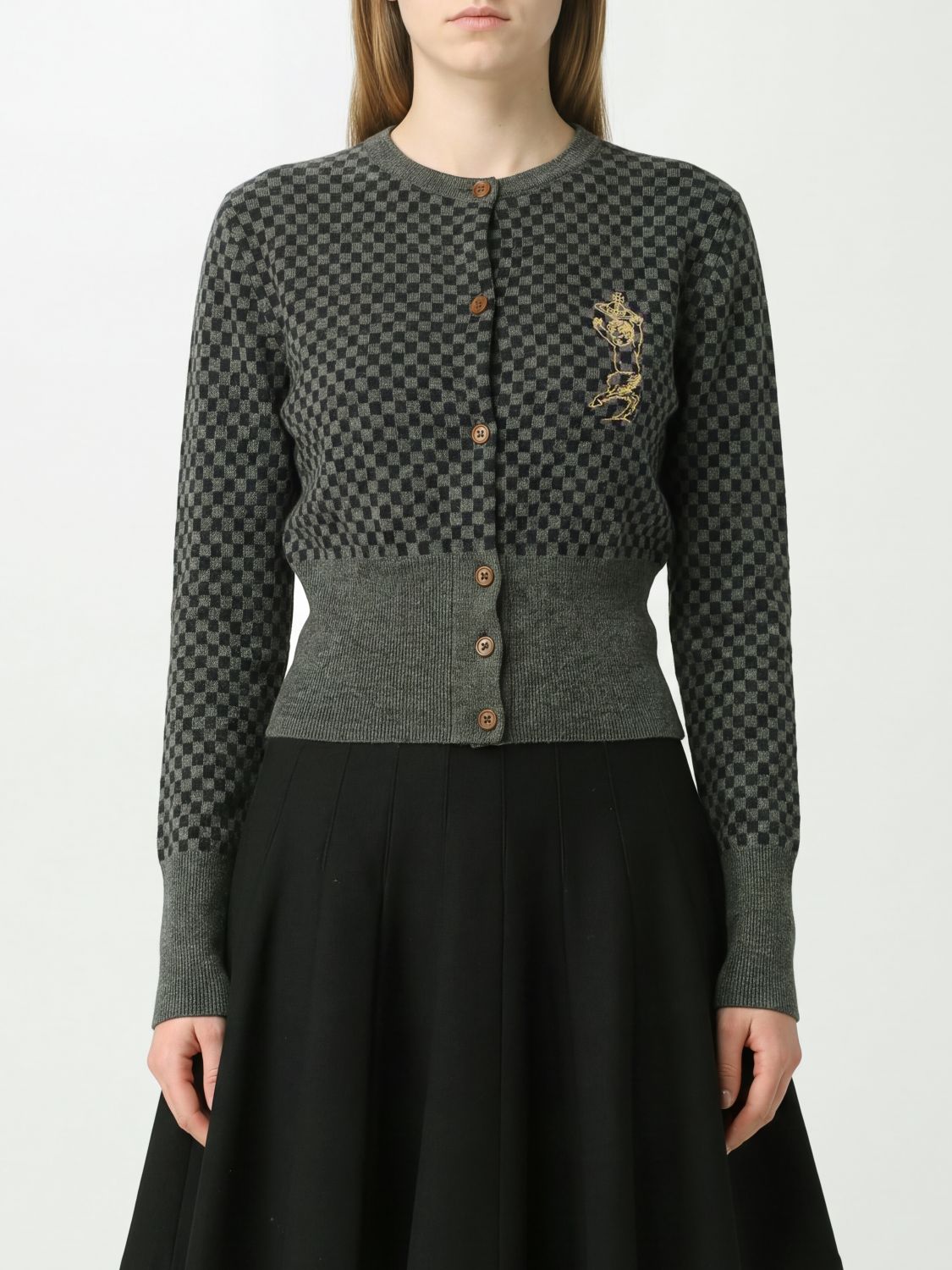Vivienne Westwood Sweater Woman Color Grey In Green