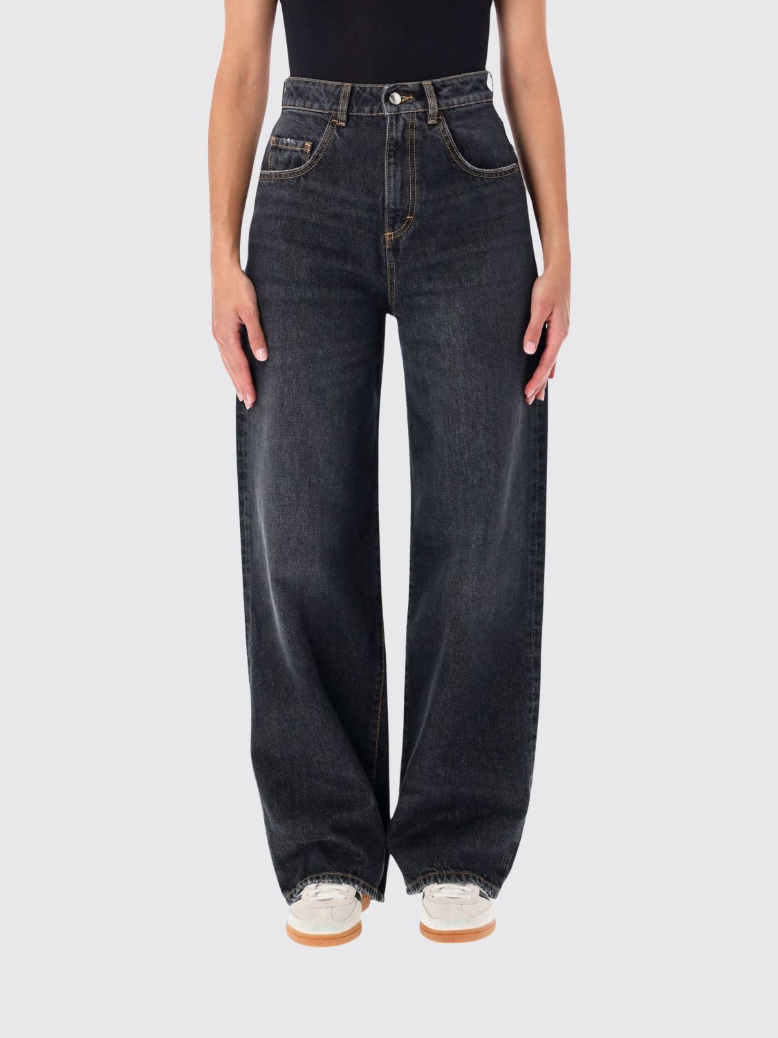 ICON DENIM LOS ANGELES Poppy High-Waisted Wide-Leg Jeans in Cotton Denim ICON DENIM LOS ANGELES Poppy High-Waisted Wide-Leg Jeans in Cotton Denim