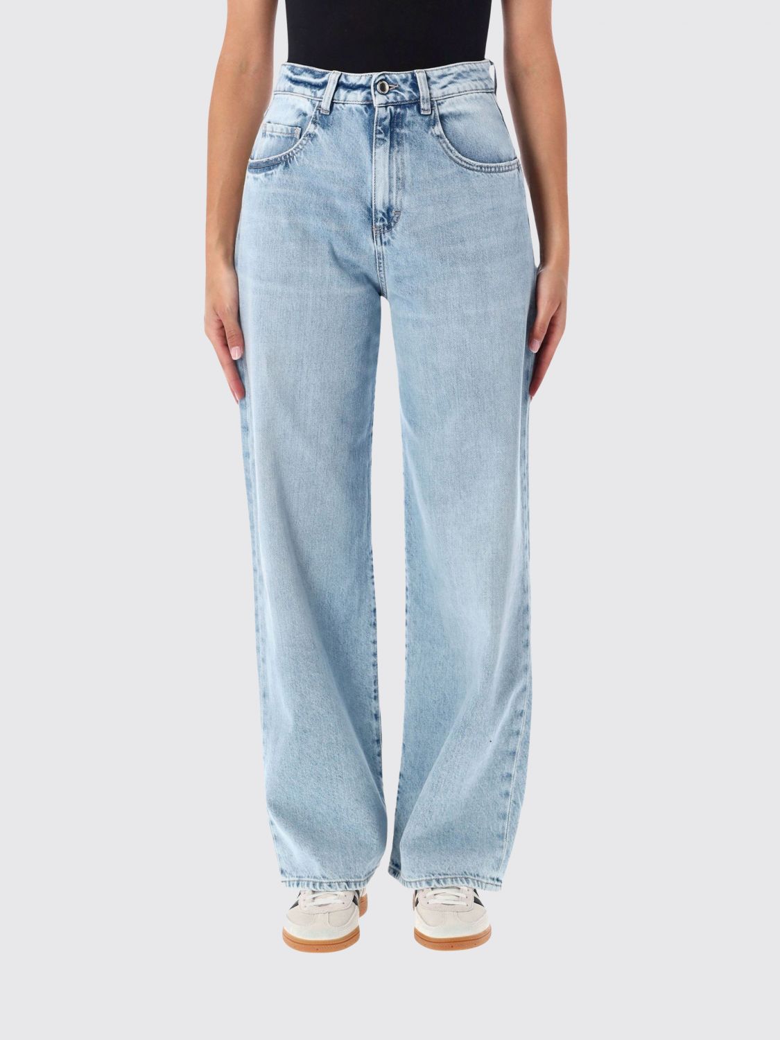 ICON DENIM LOS ANGELES Poppy High-Waisted Wide Leg Jeans in Cotton Denim ICON DENIM LOS ANGELES Poppy High-Waisted Wide Leg Jeans in Cotton Denim