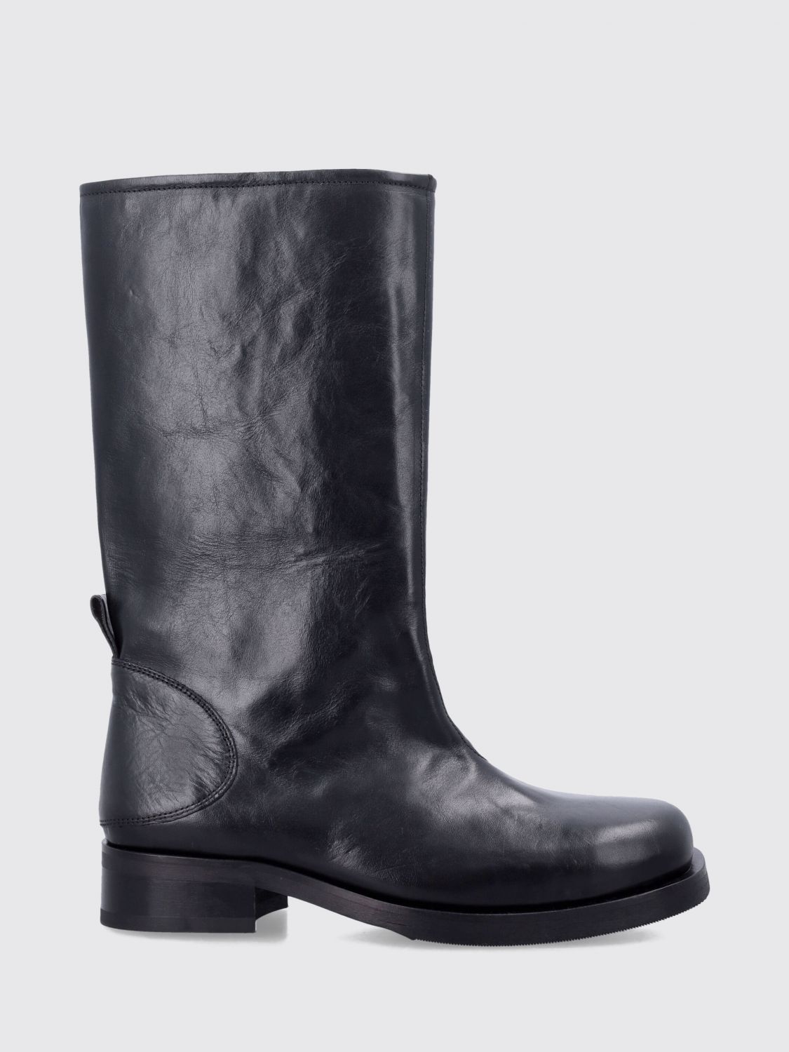 OUR LEGACY Haul Camion Biker Boots in Vegetable-Tanned Leather