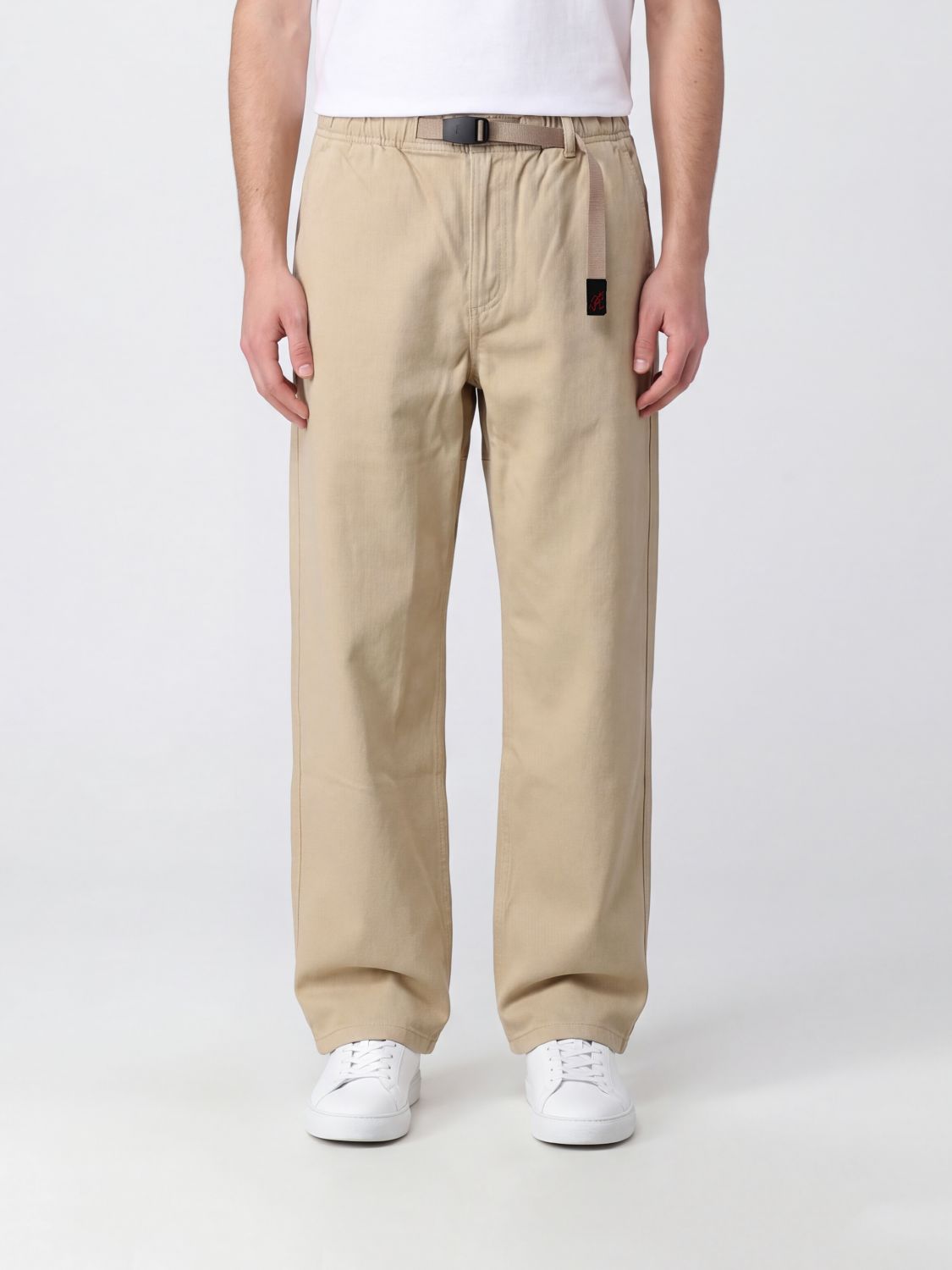 Gramicci Wide Leg Cotton Trousers with Elasticated Drawstring Waist