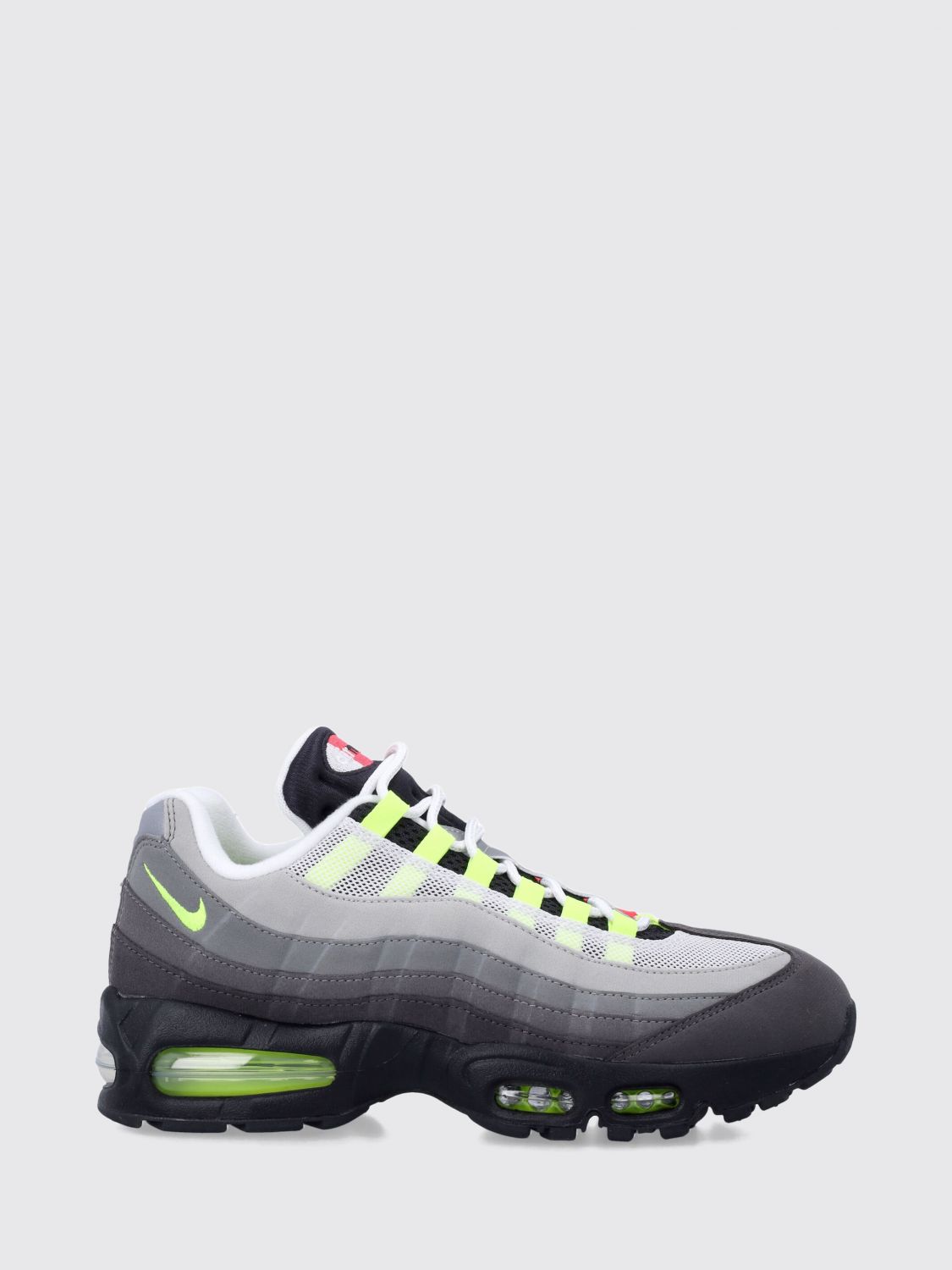 Nike Air Max 95 Premium Leather and Mesh Sneakers with Swoosh Logo and Multicolor Stripes