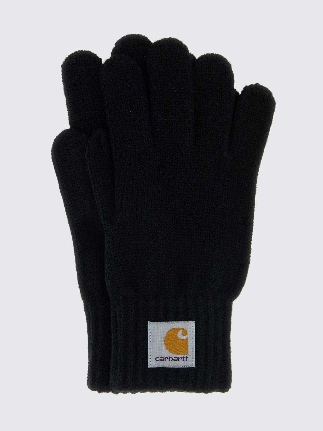 CARHARTT WIP Watch Knitted Acrylic Gloves with Embroidered Logo