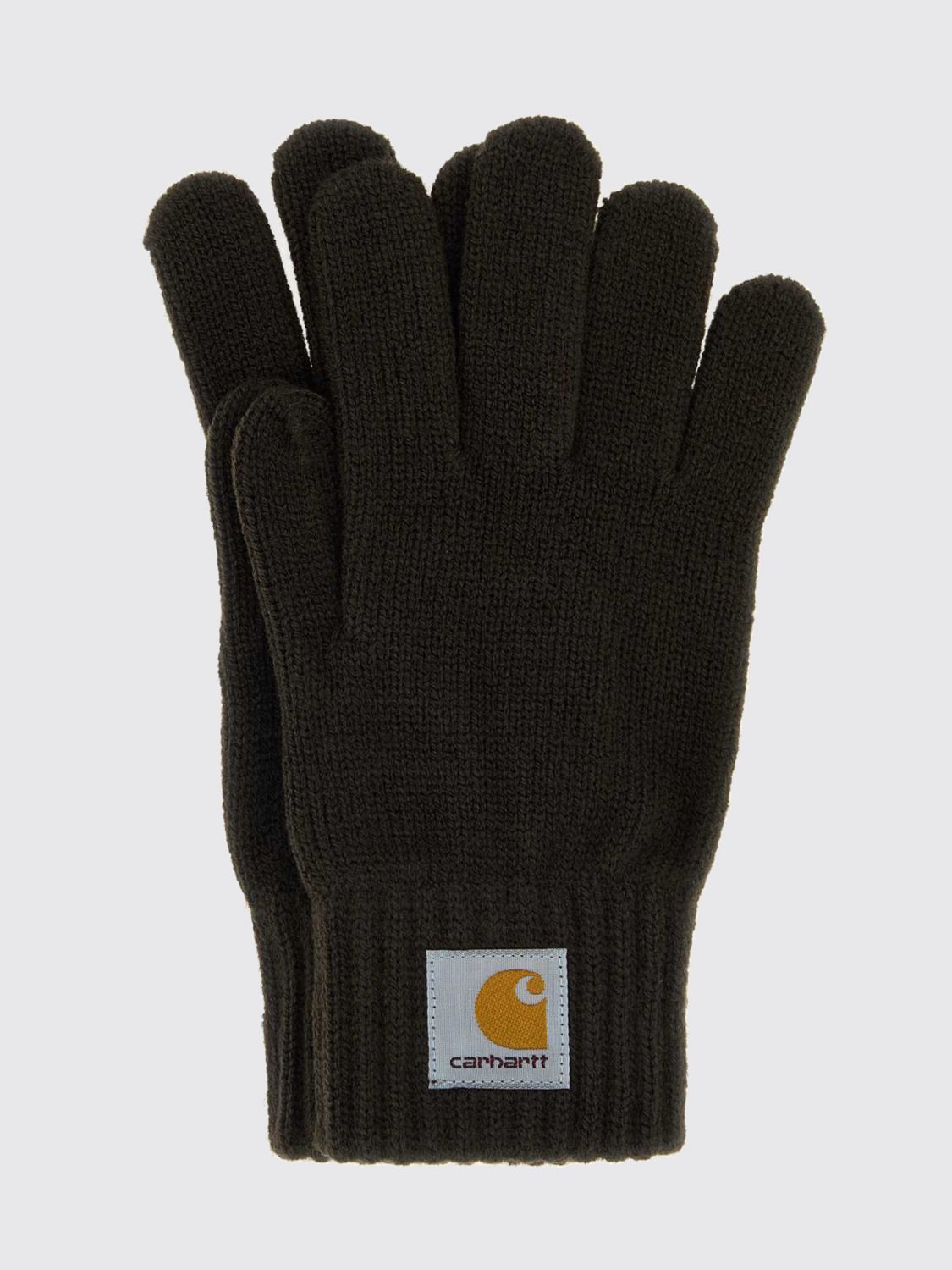 CARHARTT WIP Watch Knitted Acrylic Gloves with Embroidered Logo