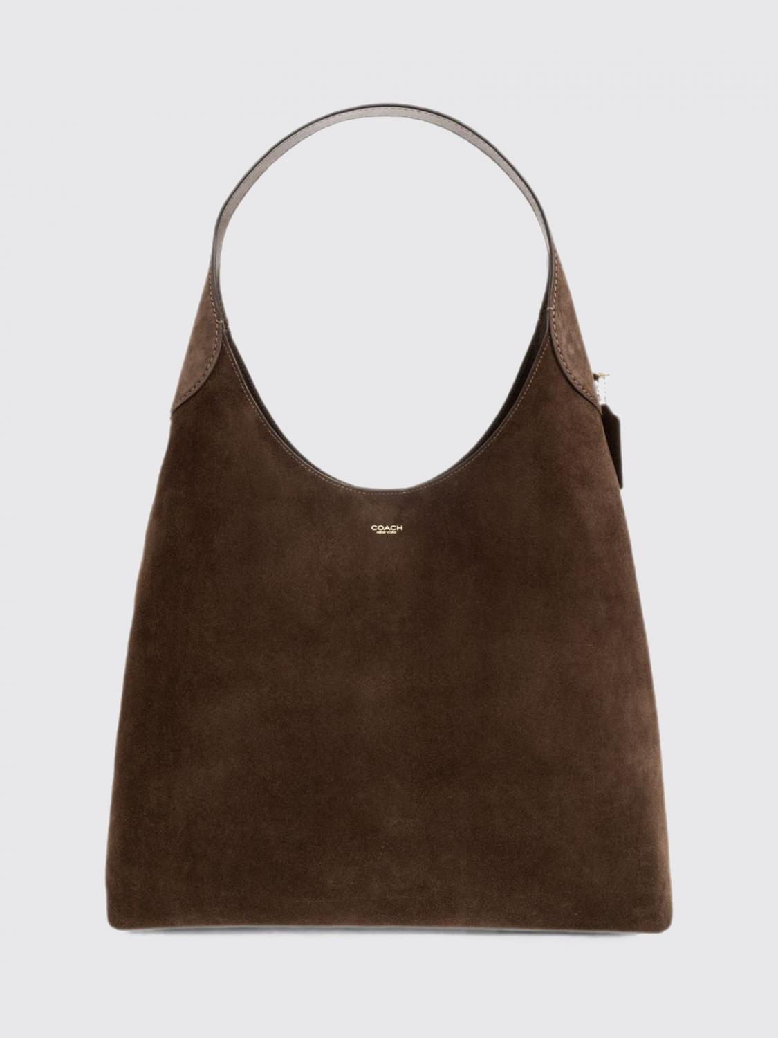 COACH Brooklyn 39 Tote Bag in Suede Calfskin with Flat Handle COACH Brooklyn 39 Tote Bag in Suede Calfskin with Flat Handle