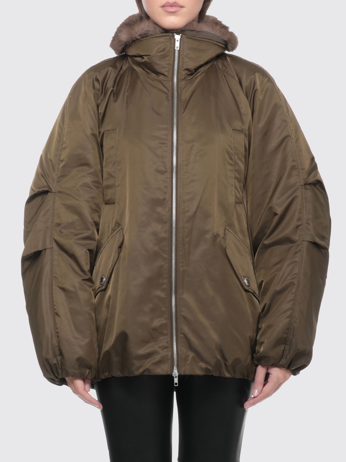 STAND STUDIO Jacket Woman color Green