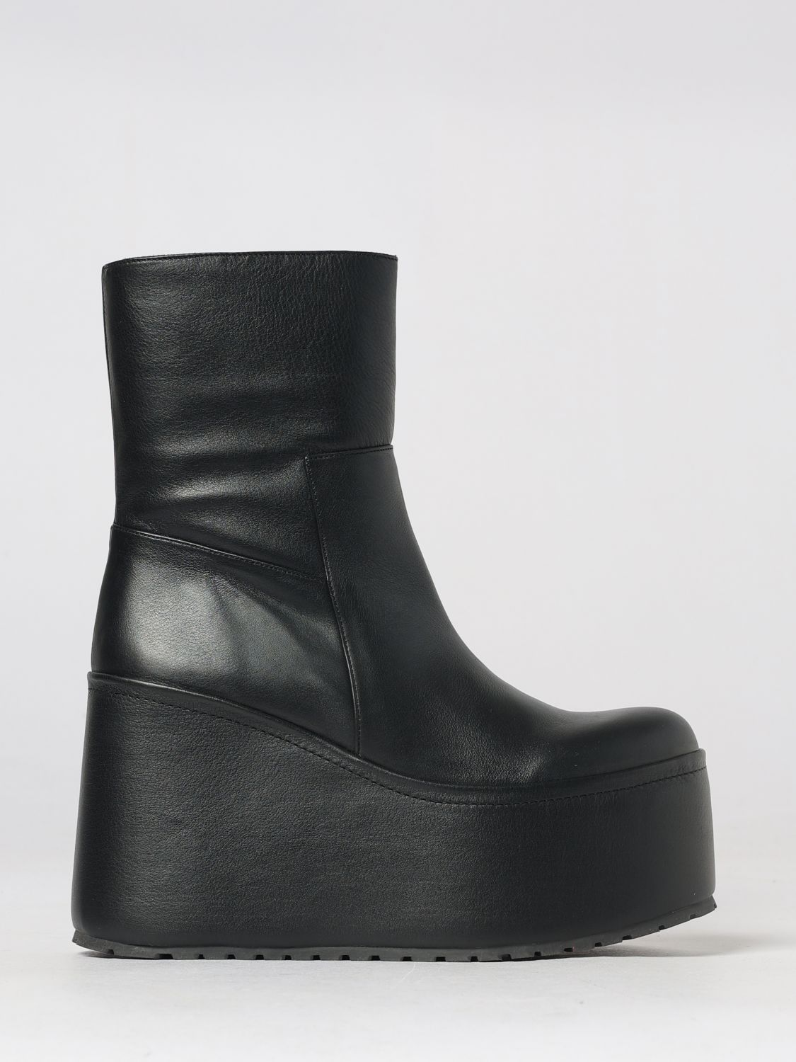 PALOMA BARCELÒ Blaire Nappa Leather Ankle Boots with High Wedge Heel